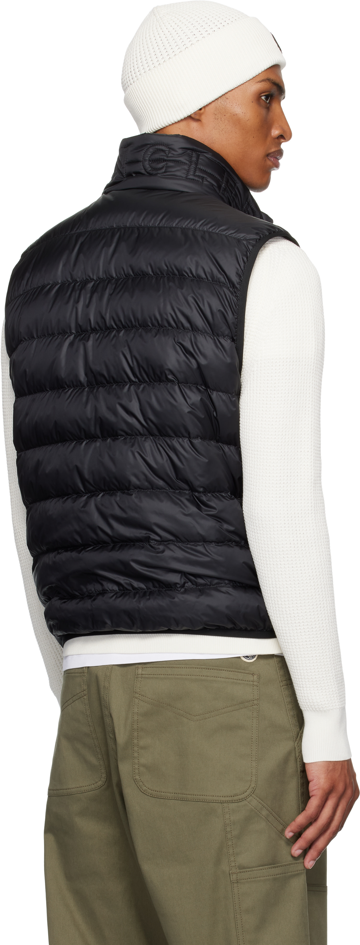 Moncler: Black Rocoque Down Vest | SSENSE