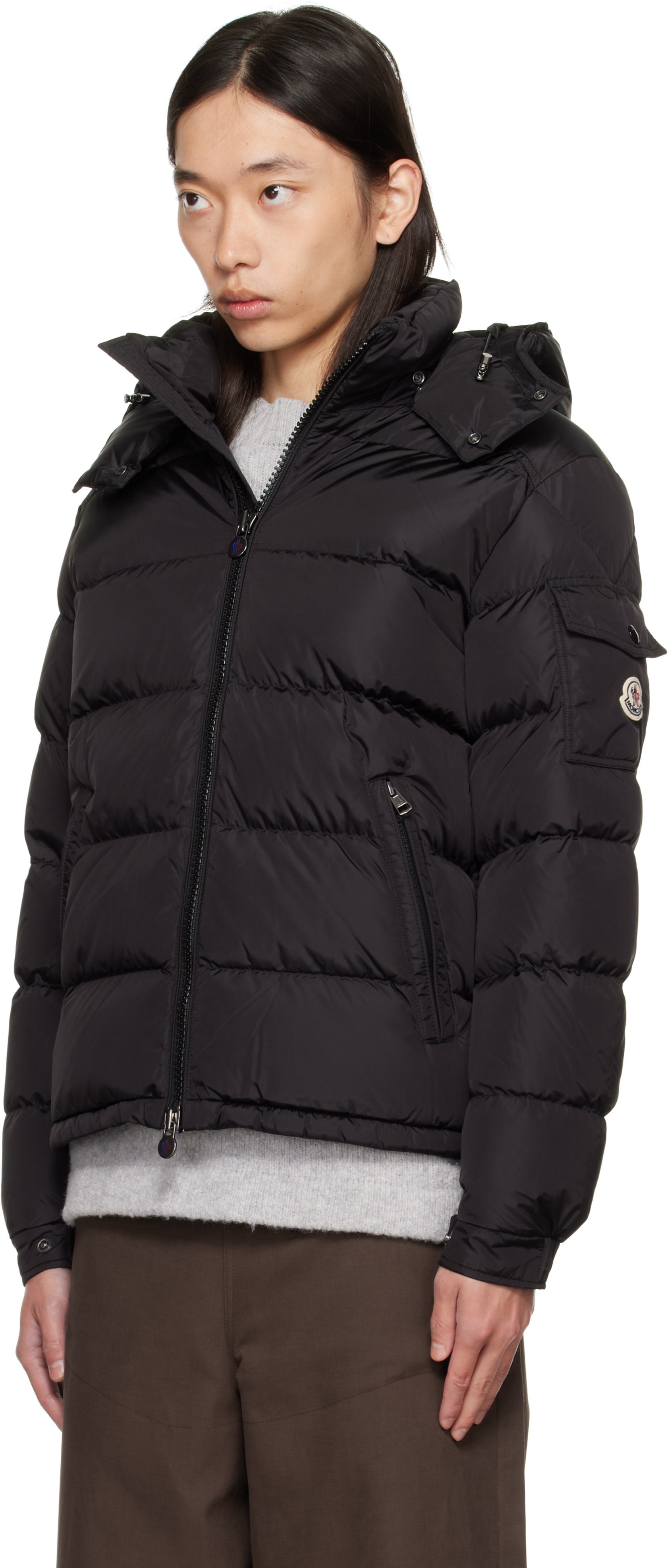 Moncler - 블랙 마야 매트 다운 재킷
