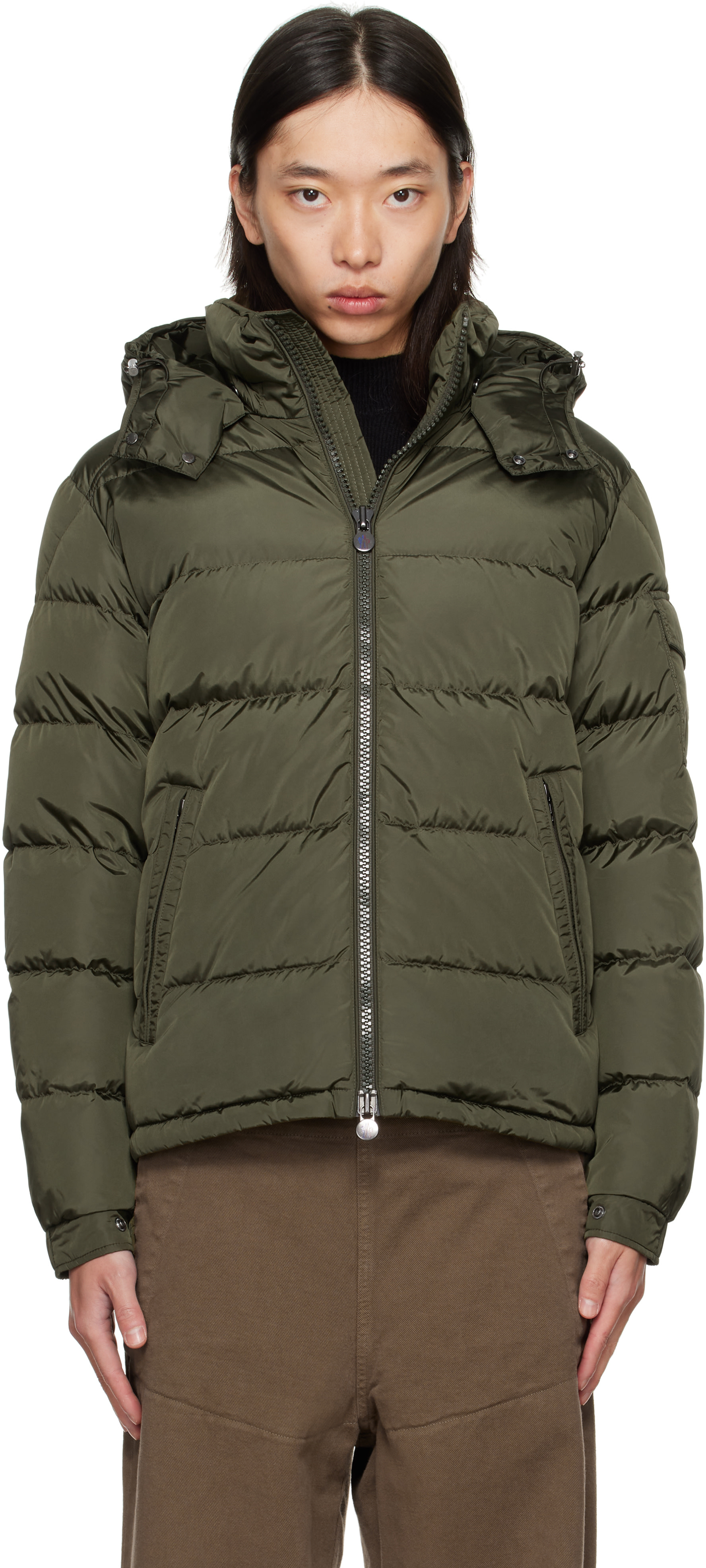 Moncler - カーキ Maya マット ショート ダウンジャケット