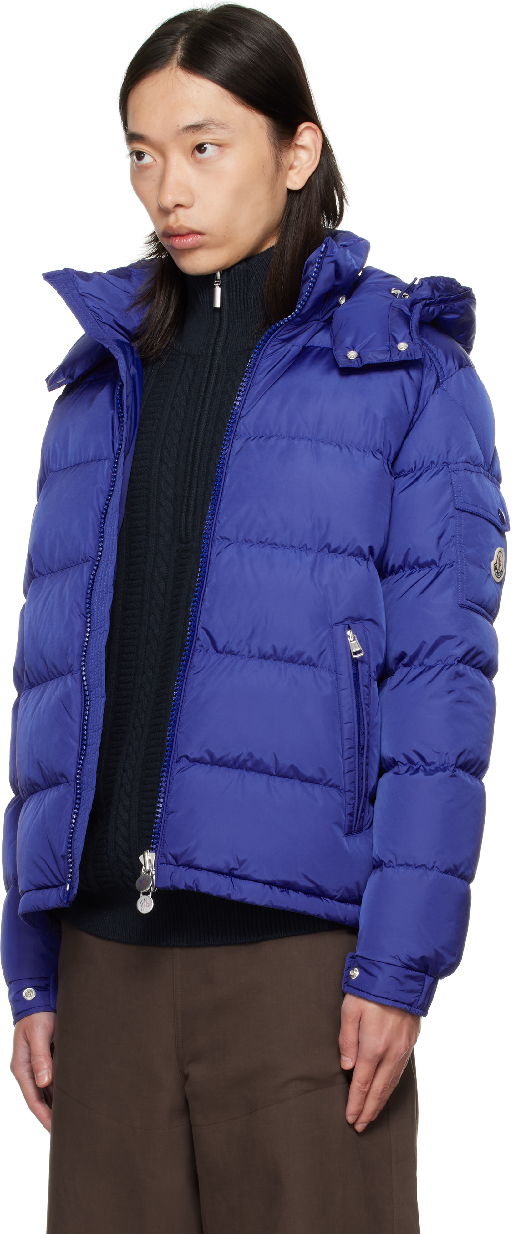 Moncler - ブルー Maya ショート ダウンジャケット
