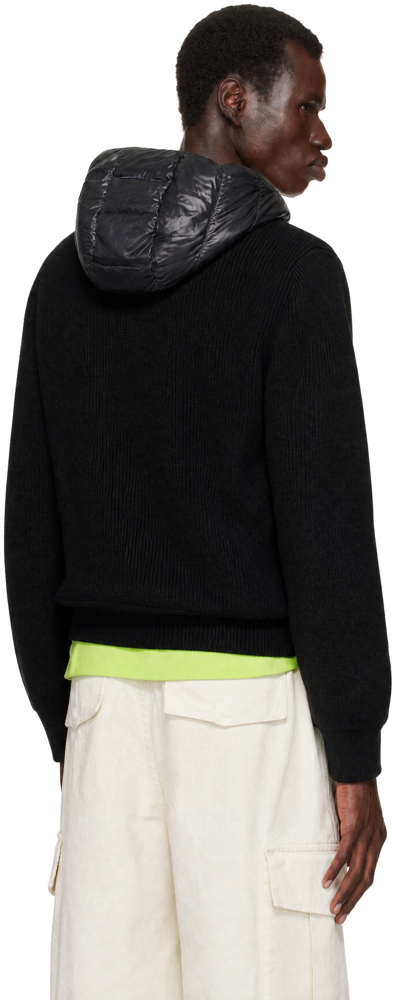 Moncler - Black Padded Wool Zip-Up Jacket