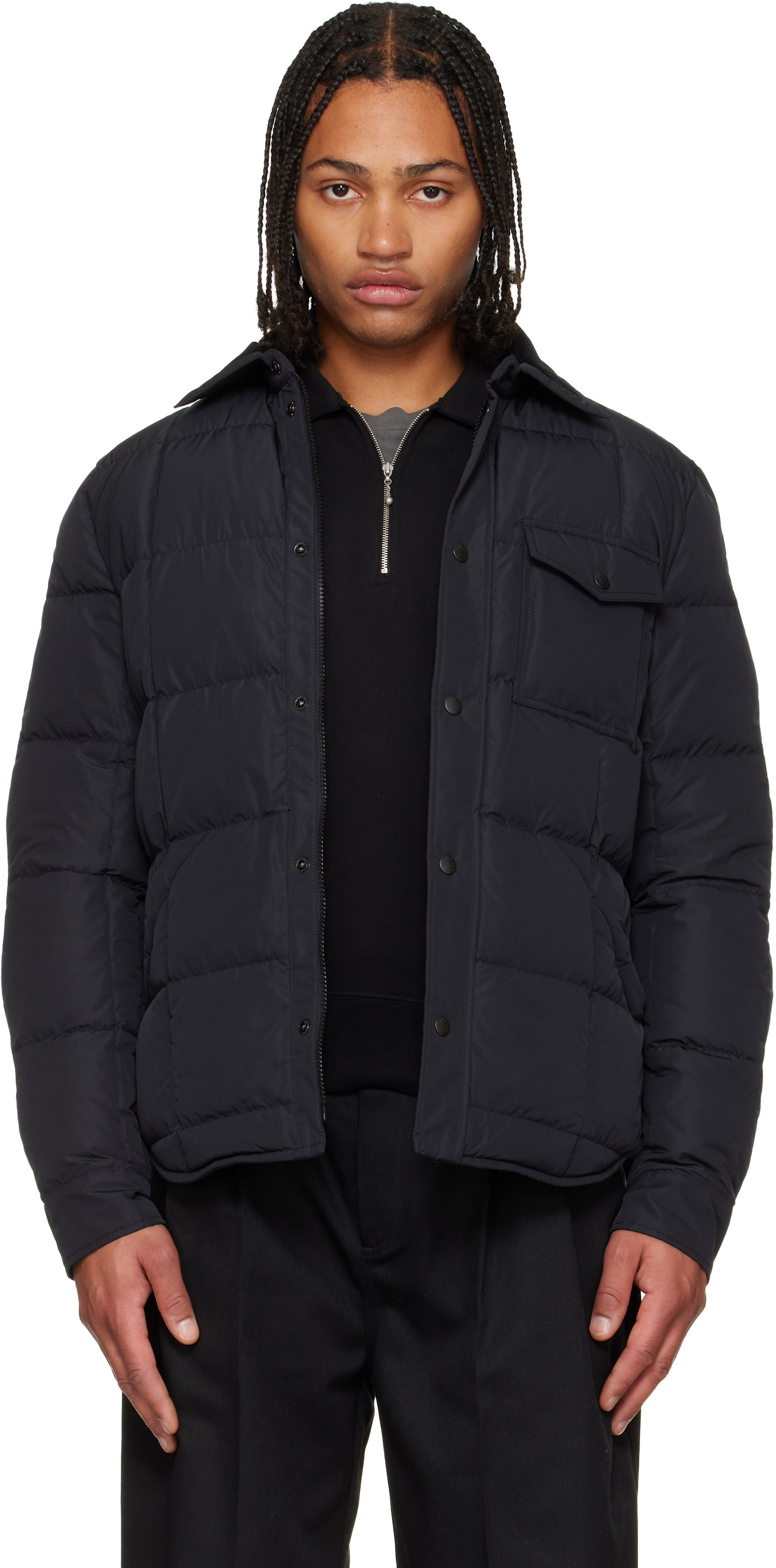 Moncler - 블랙 아르치보 마르실리 셔츠 다운 재킷