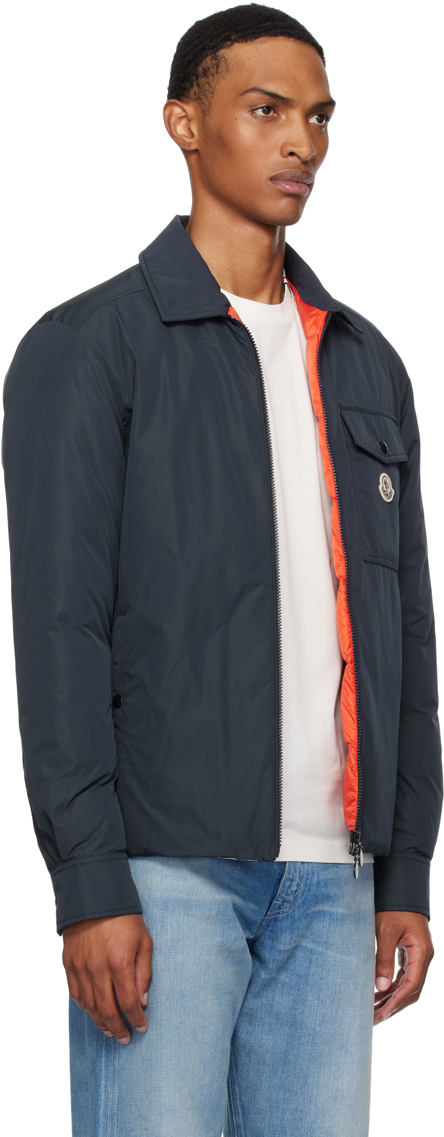 Moncler: Navy Archivio Vigeon Down Jacket | SSENSE