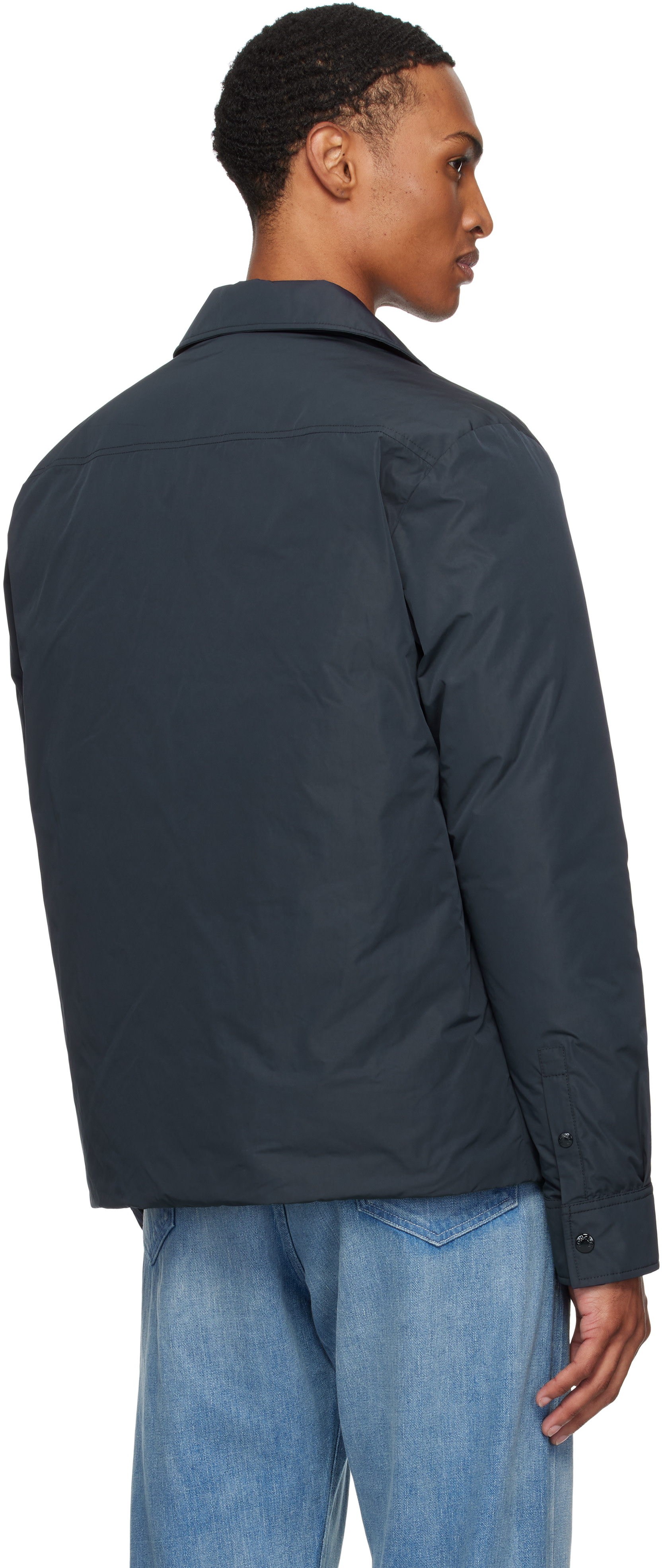 Moncler: Navy Archivio Vigeon Down Jacket | SSENSE