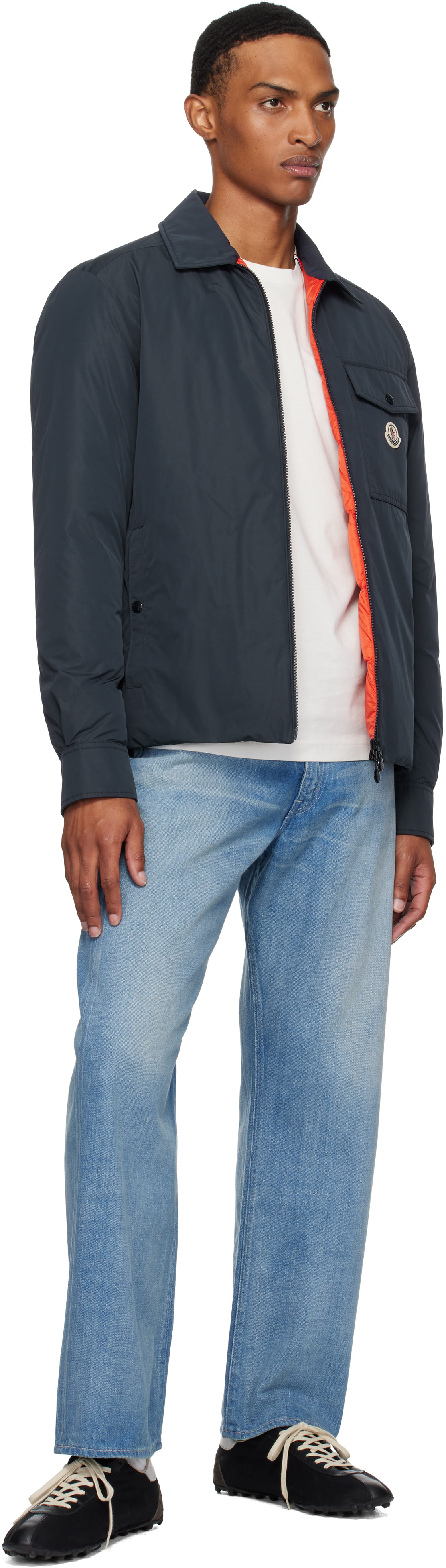 Moncler: Navy Archivio Vigeon Down Jacket | SSENSE