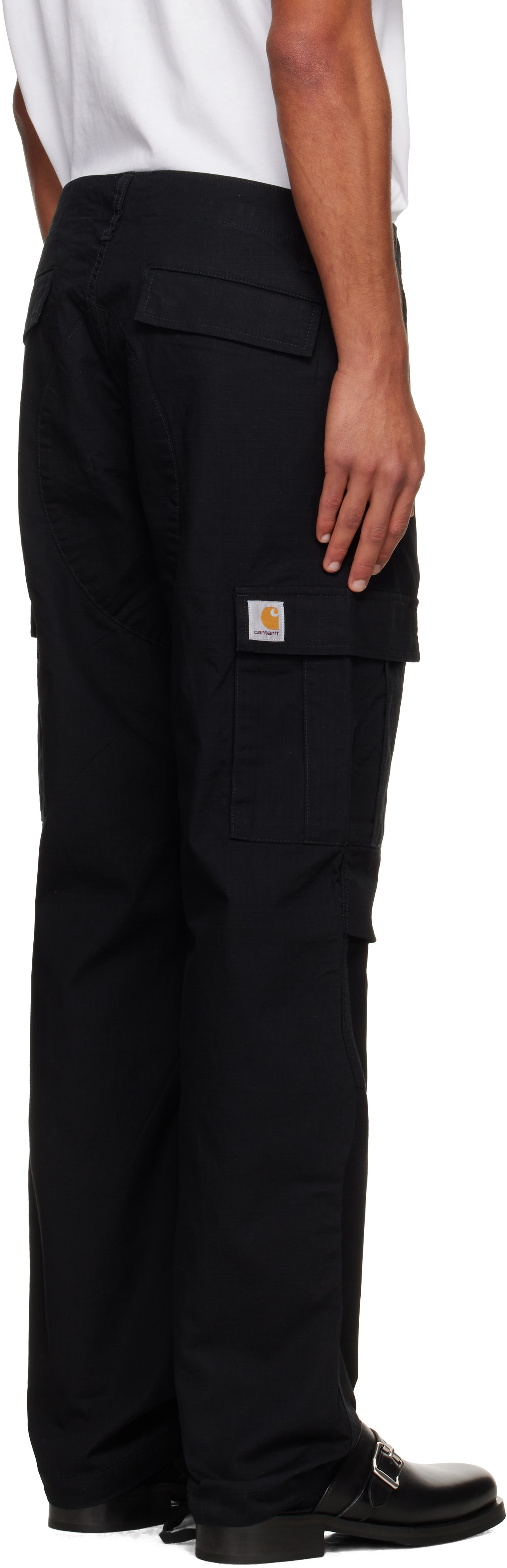 Carhartt Work In Progress: ブラック Aviation カーゴパンツ | SSENSE