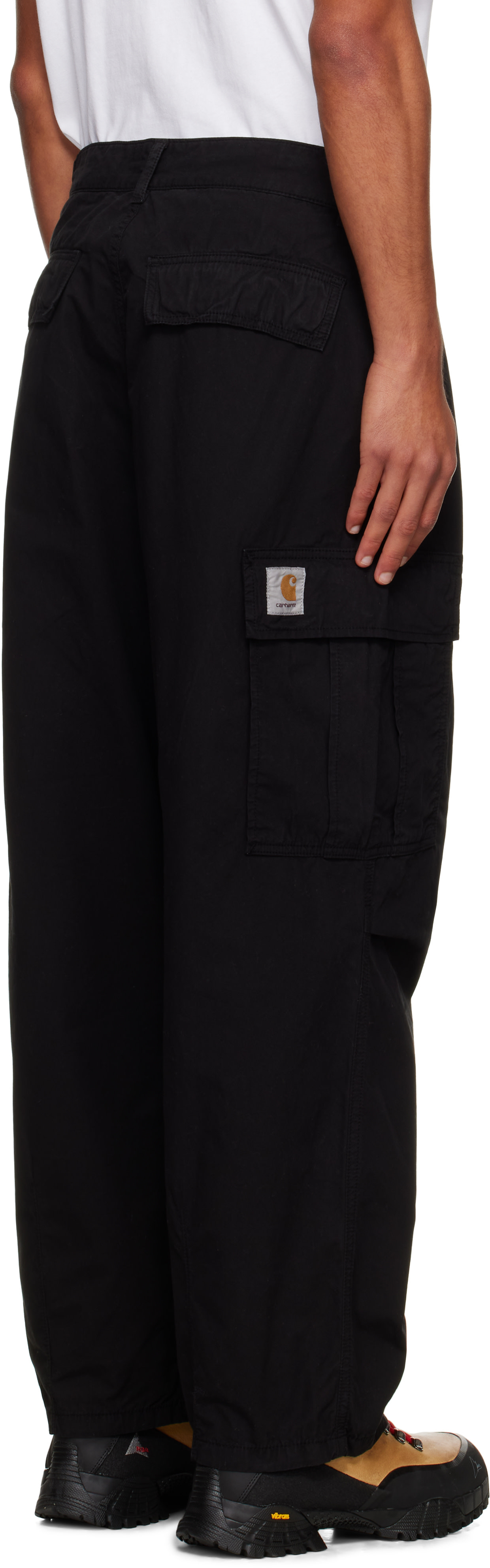 Carhartt Work In Progress: Black Cole Cargo Pants | SSENSE
