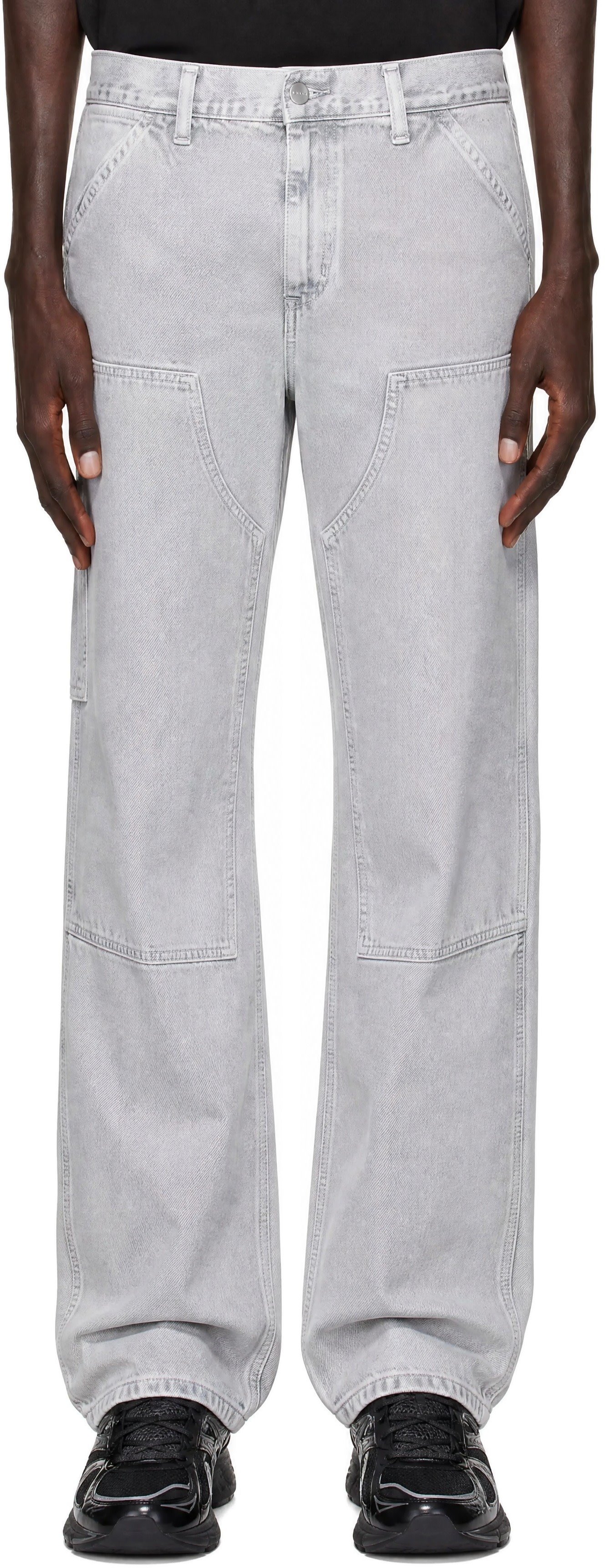 Carhartt Work In Progress - Gray Double Knee Denim Trousers