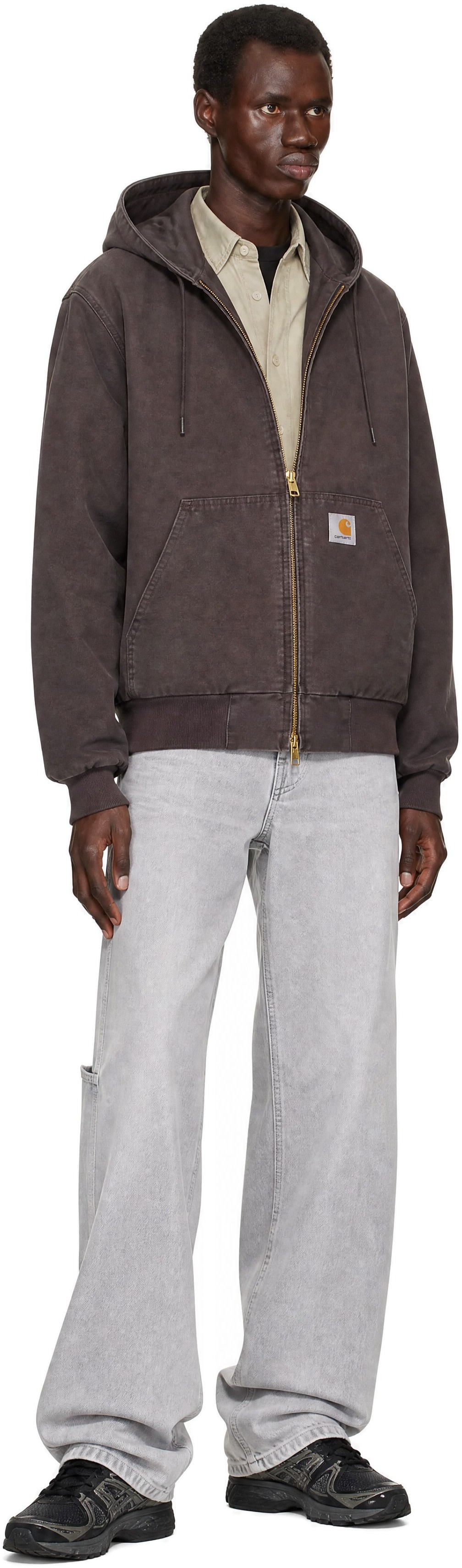 Carhartt Work In Progress - Gray Double Knee Denim Trousers