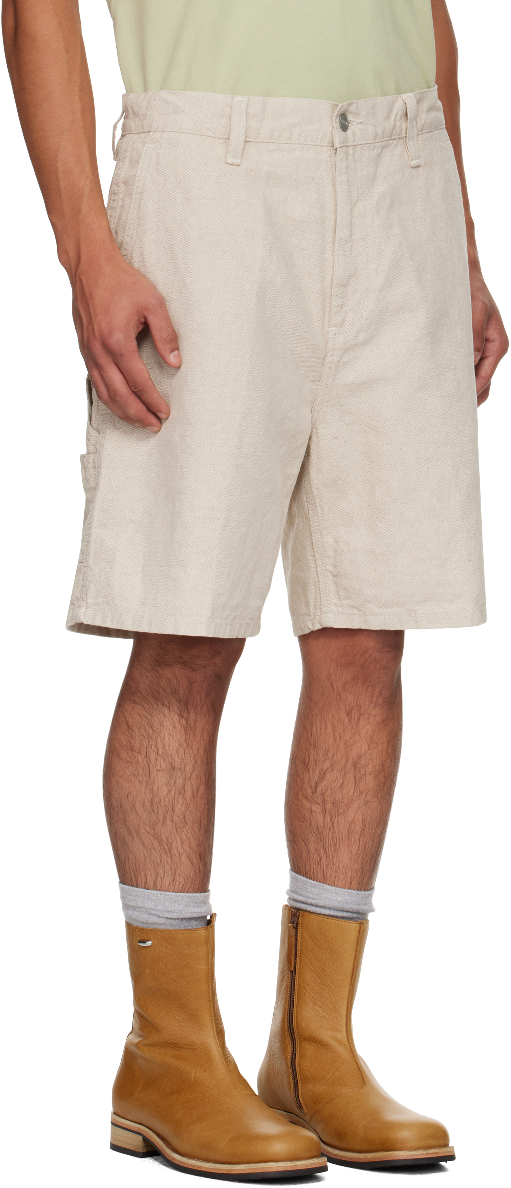 Carhartt Work In Progress - オフホワイト Walter Single Knee ショートパンツ