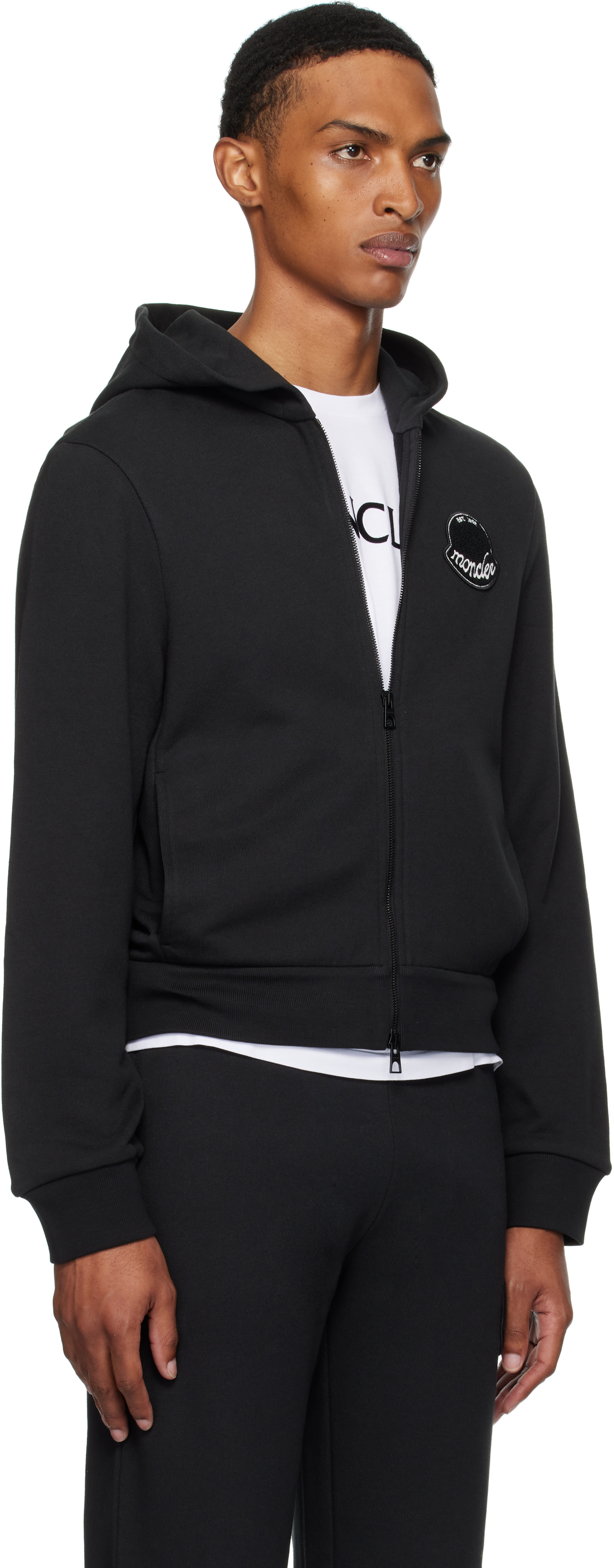 Moncler Maglia Hoodie Moncler Maglia Striped Loopback Cotton