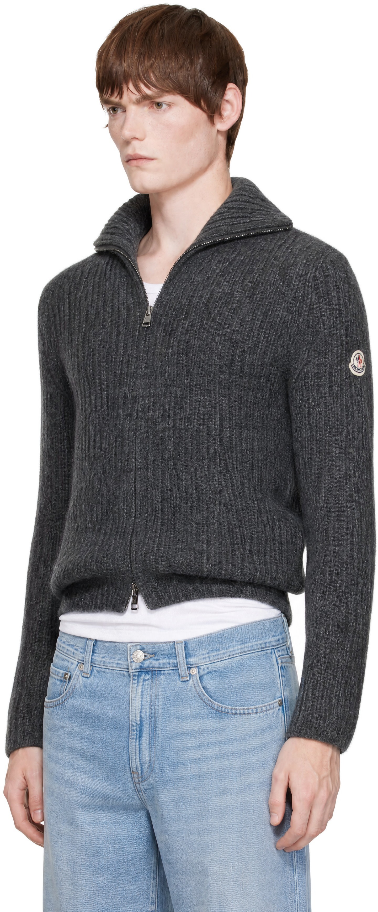 Moncler - Gray Zip Cardigan