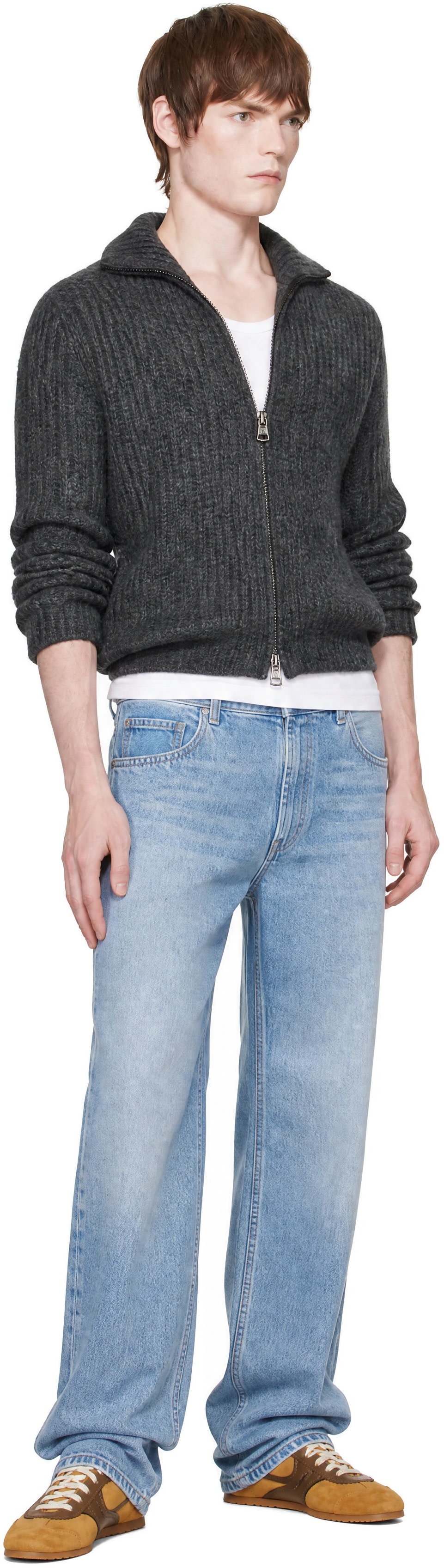 Moncler - Gray Zip Cardigan