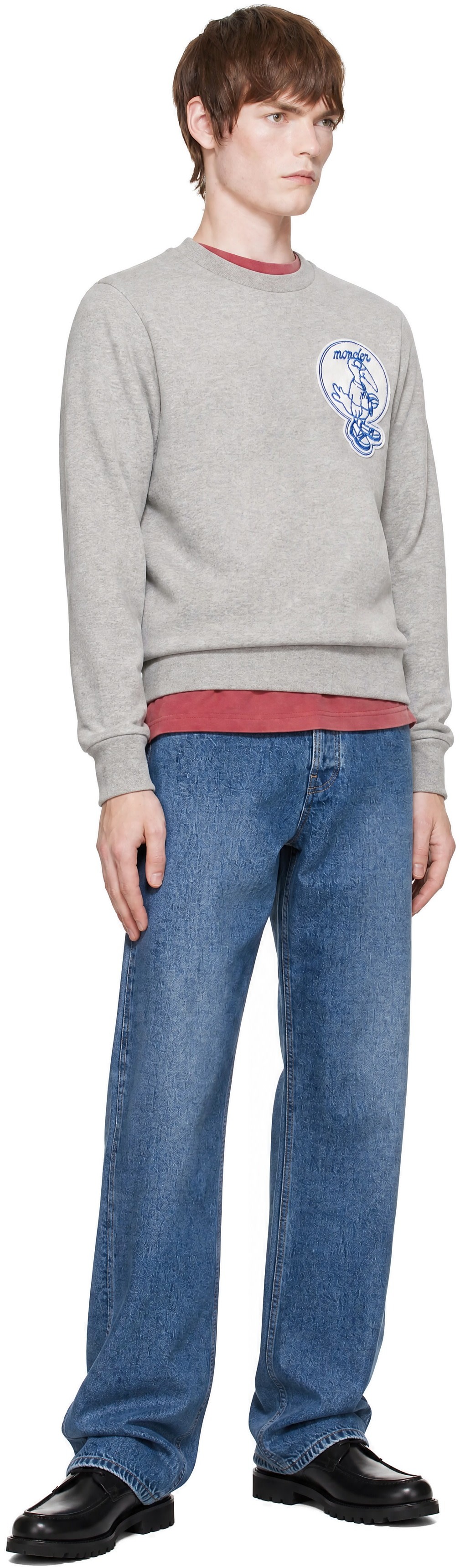Moncler - Gray 'Mon Duck' Patch Sweatshirt