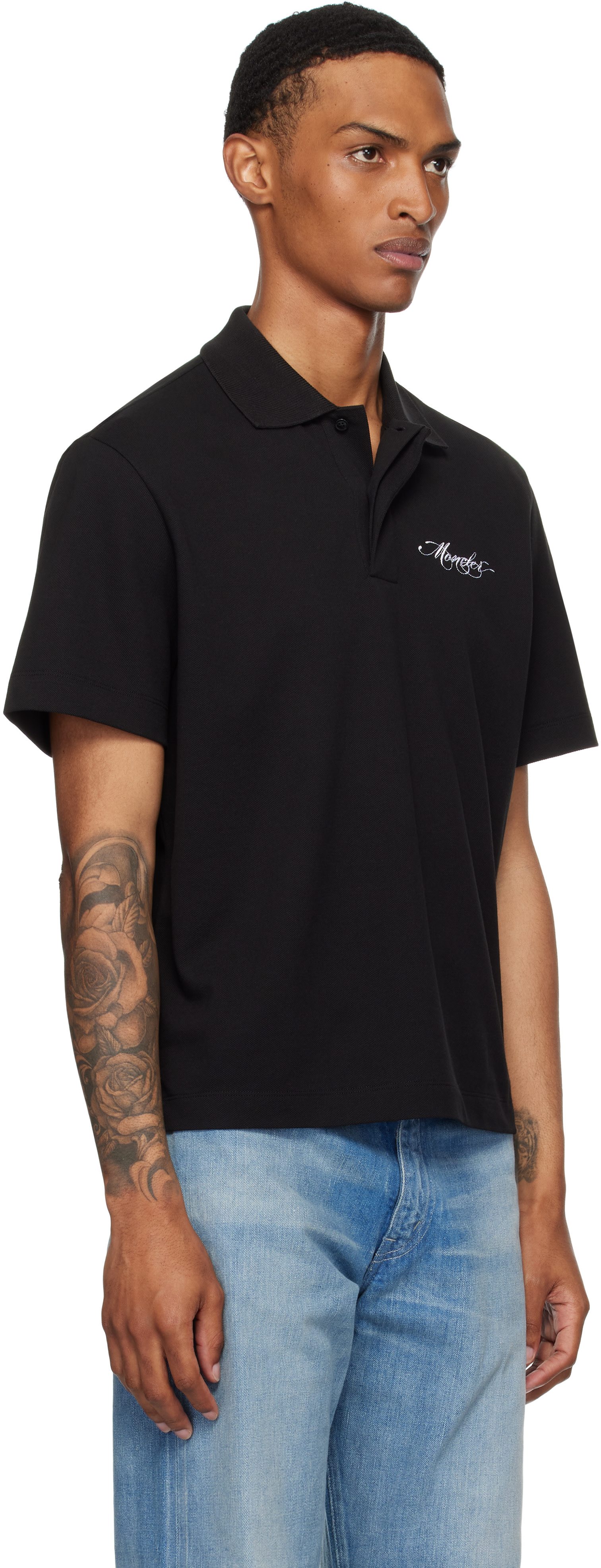 Moncler: Black Archivio Creativo Polo | SSENSE
