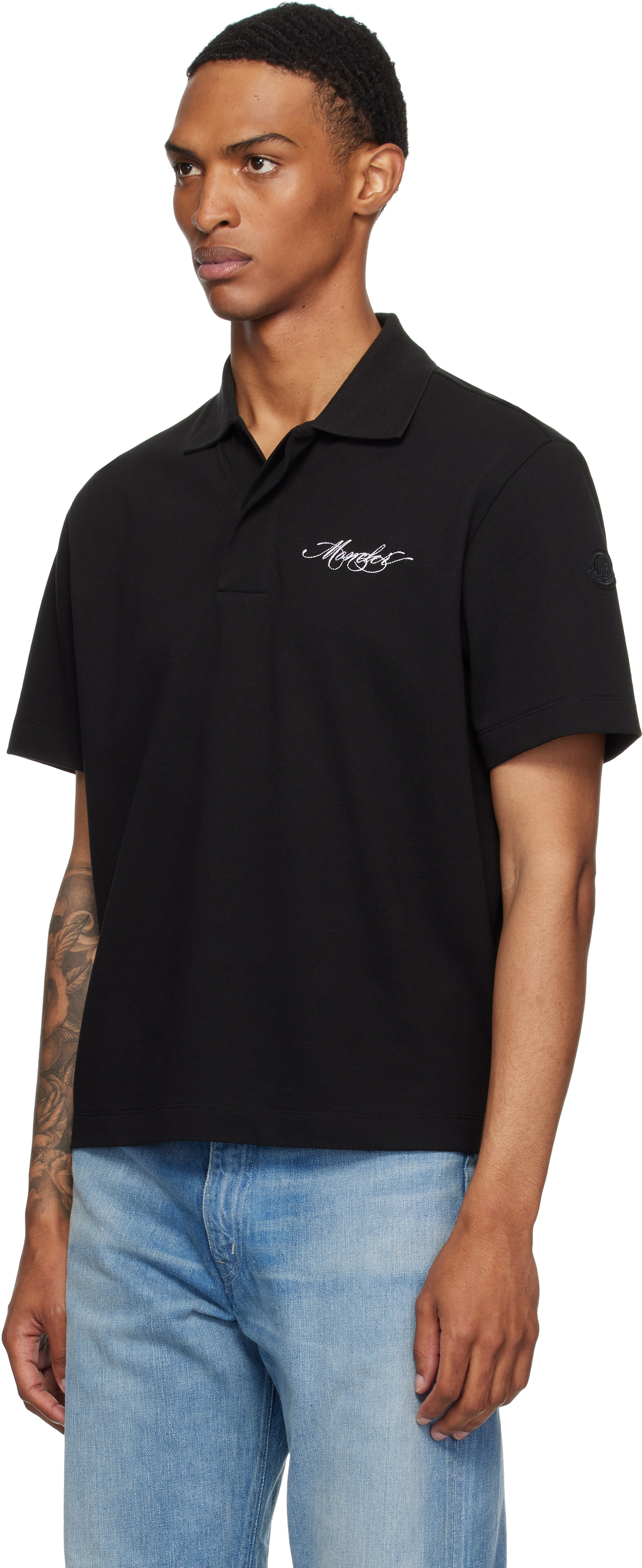 Moncler: Black Archivio Creativo Polo | SSENSE