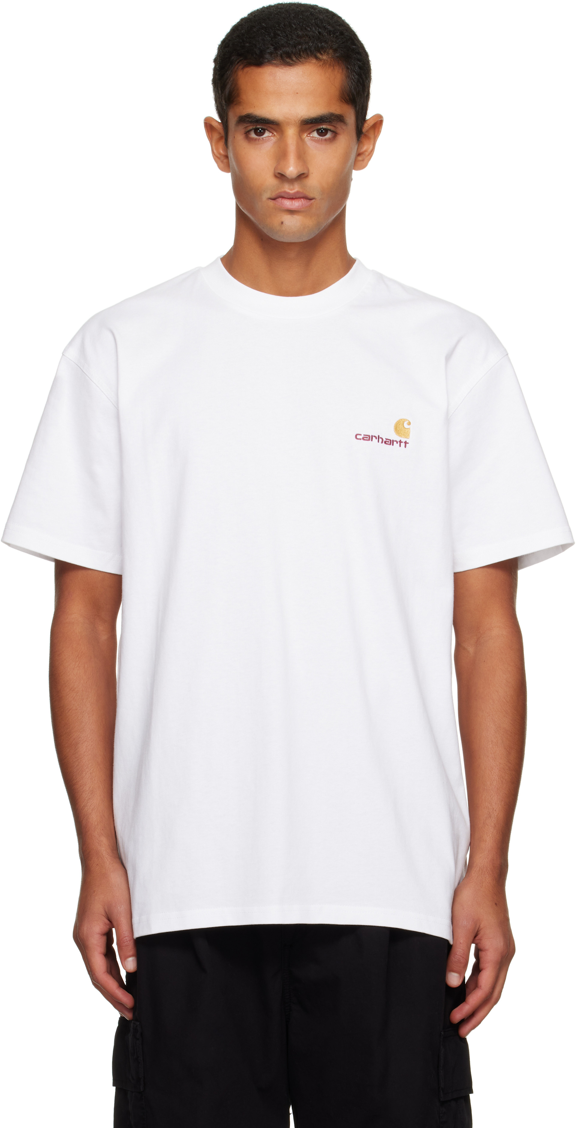 Carhartt Work In Progress - T-shirt blanc à logo American Script