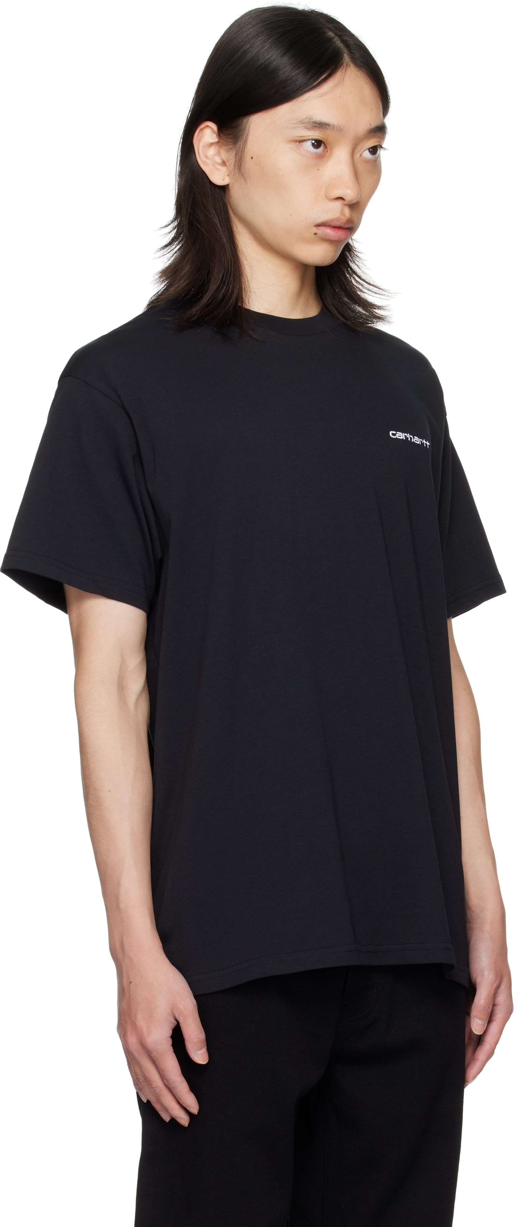 Carhartt Work In Progress - Black Script Embroidery T-shirt