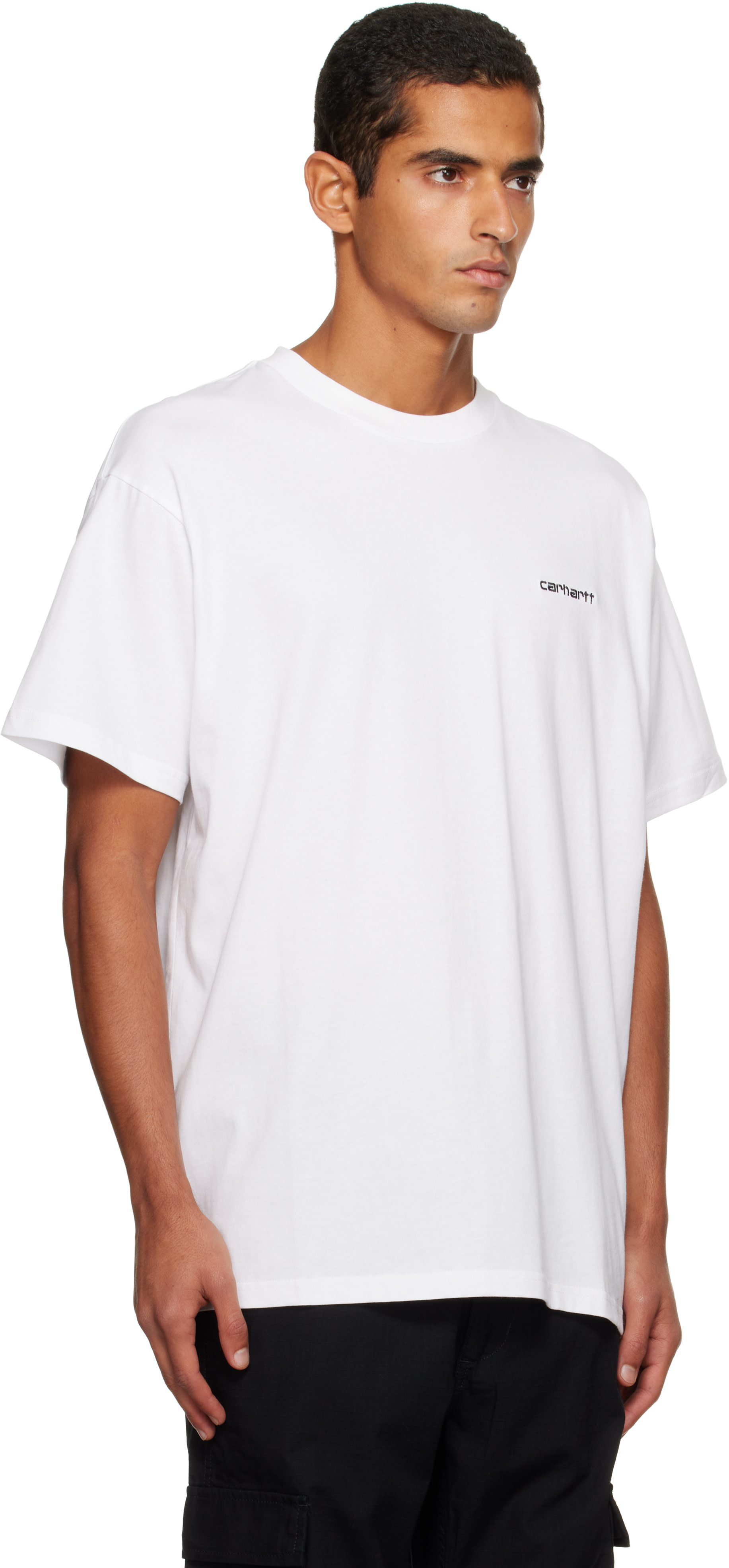 Carhartt Work In Progress - T-shirt blanc à logo Script brodé