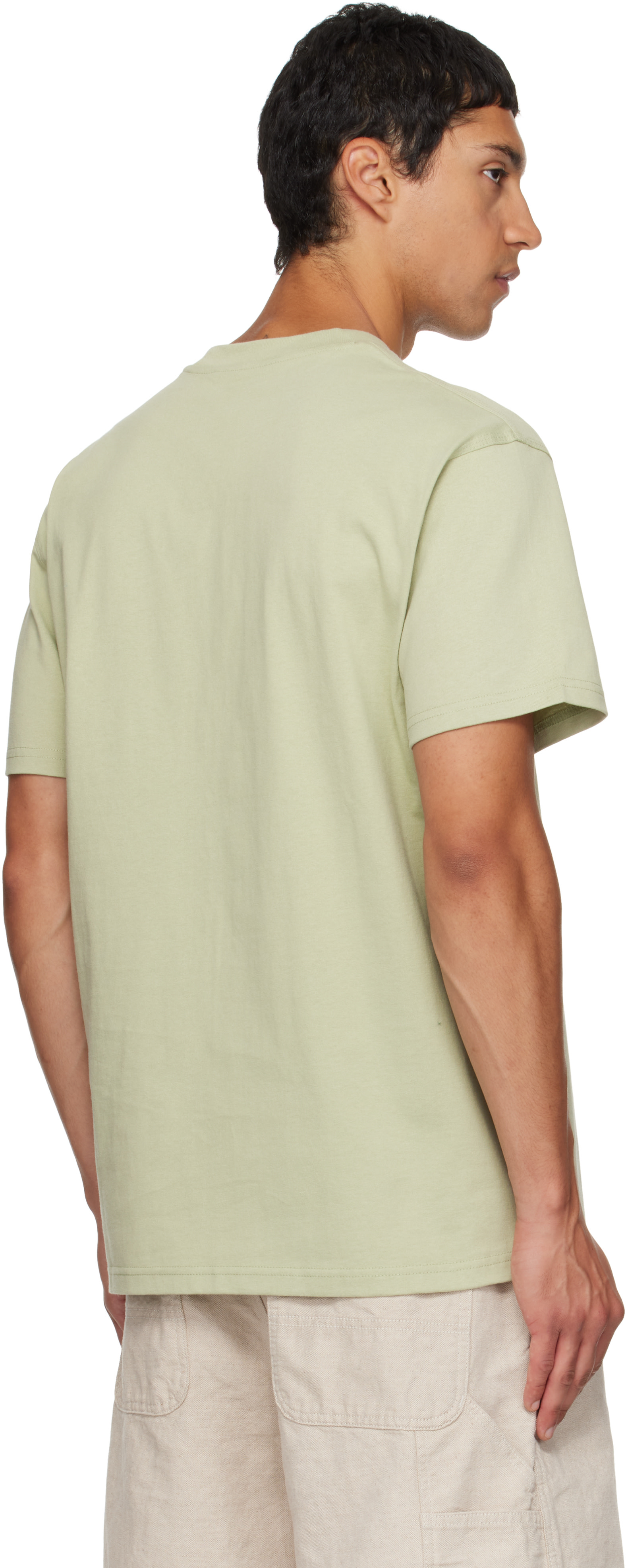 Carhartt Work In Progress: Green American Script T-shirt | SSENSE