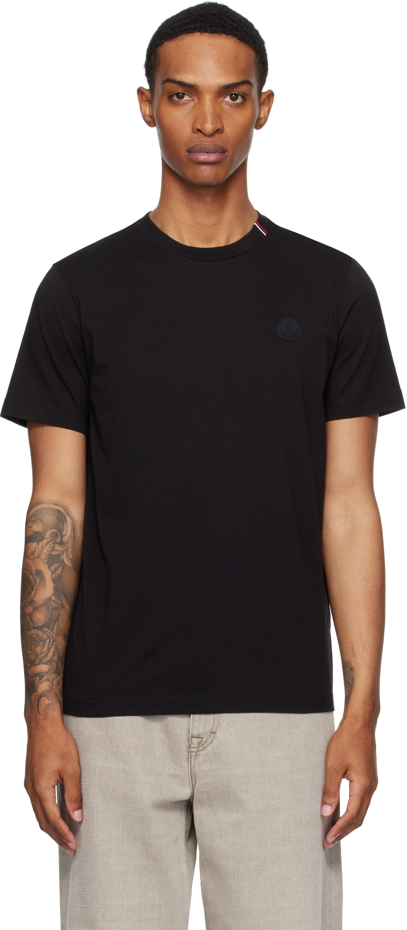 MONCLER 半袖Tシャツ ブラック Moncler: ブラック 半袖Tシャツ | SSENSE 日本