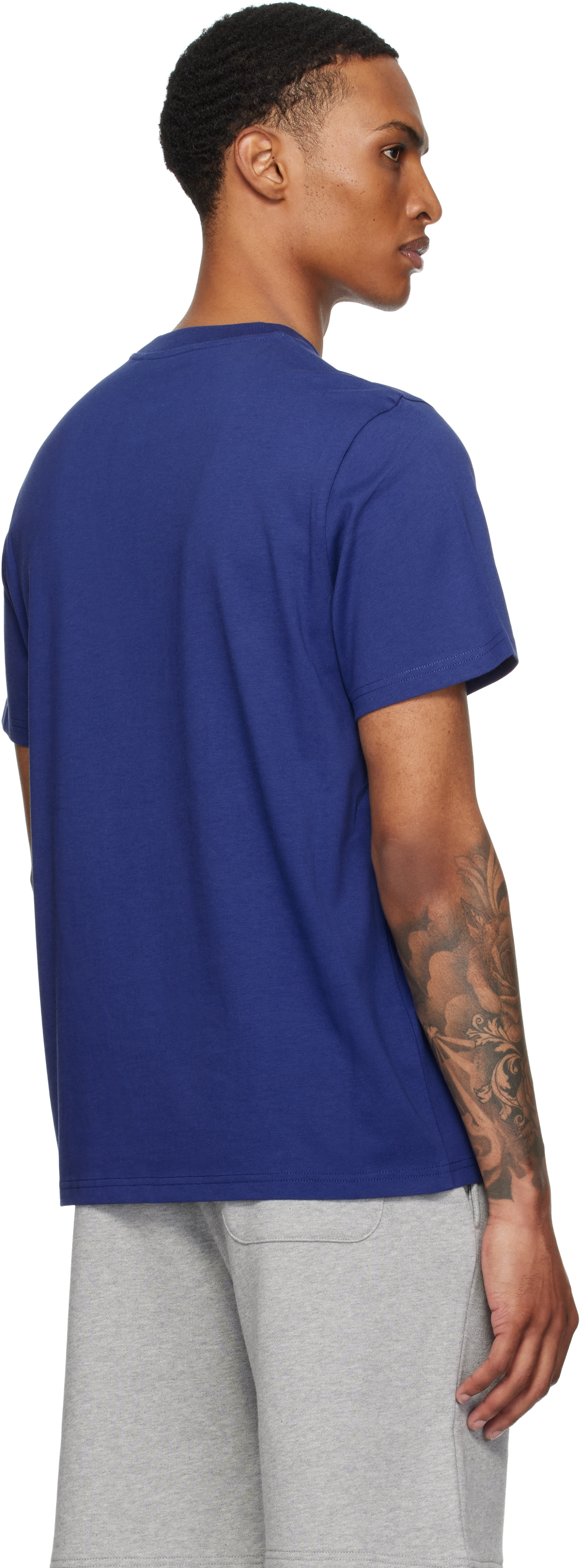 Moncler: Navy Archivio Creativo T-shirt | SSENSE