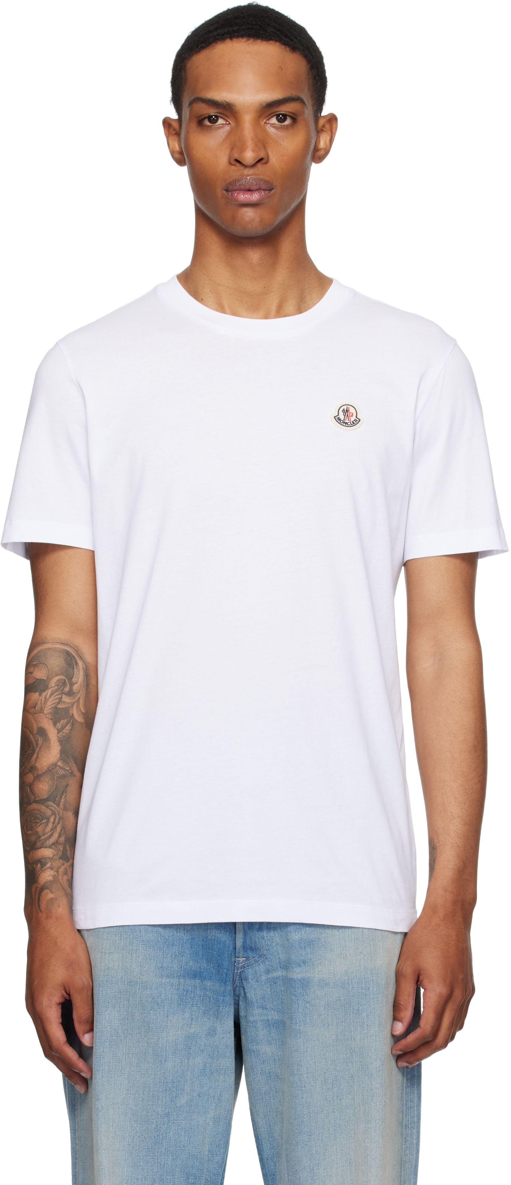 新品 MONCLER 三連LOGOパッチ Tシャツ L Moncler: マルチカラー ロゴパッチ コットン Tシャツ 3枚セット