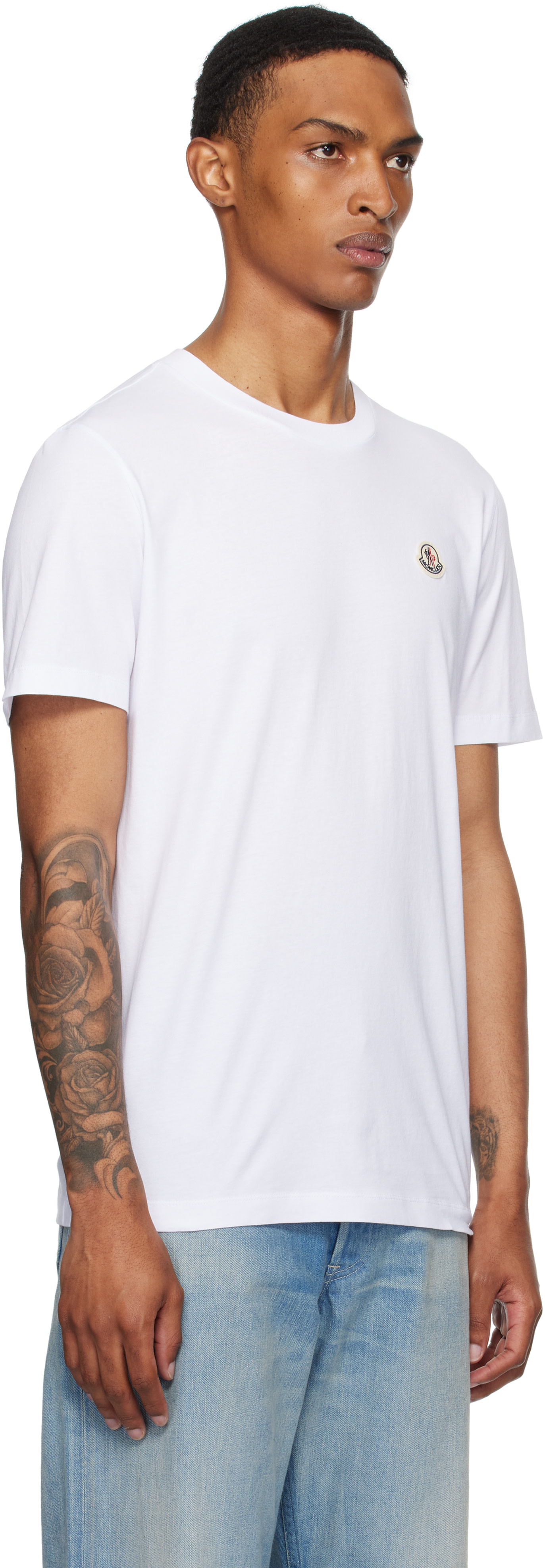 ●新品/正規品● MONCLER ロゴパッチ コットン Tシャツ Moncler: マルチカラー ロゴパッチ コットン Tシャツ 3枚セット