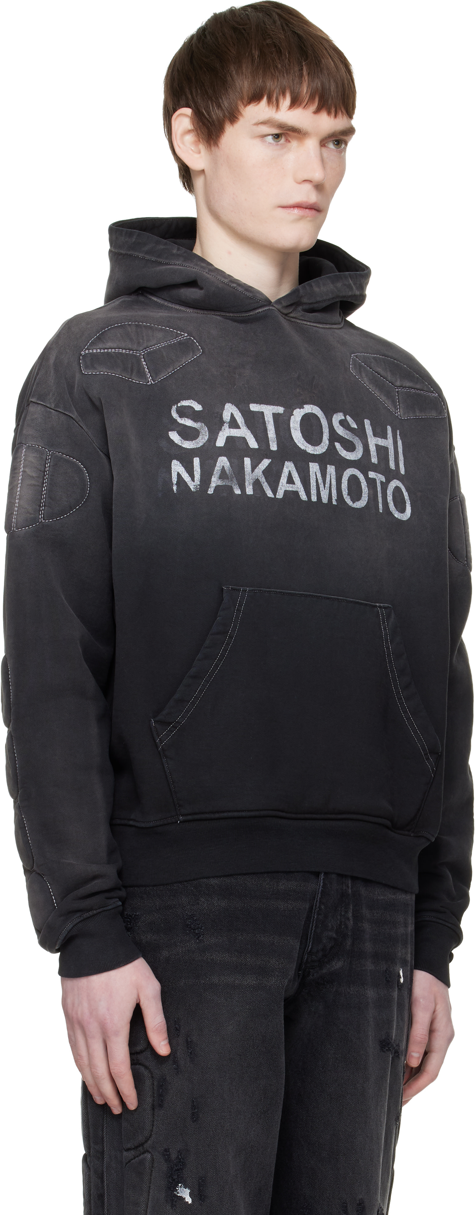 Satoshi Nakamoto: Black Moto Hoodie | SSENSE Canada