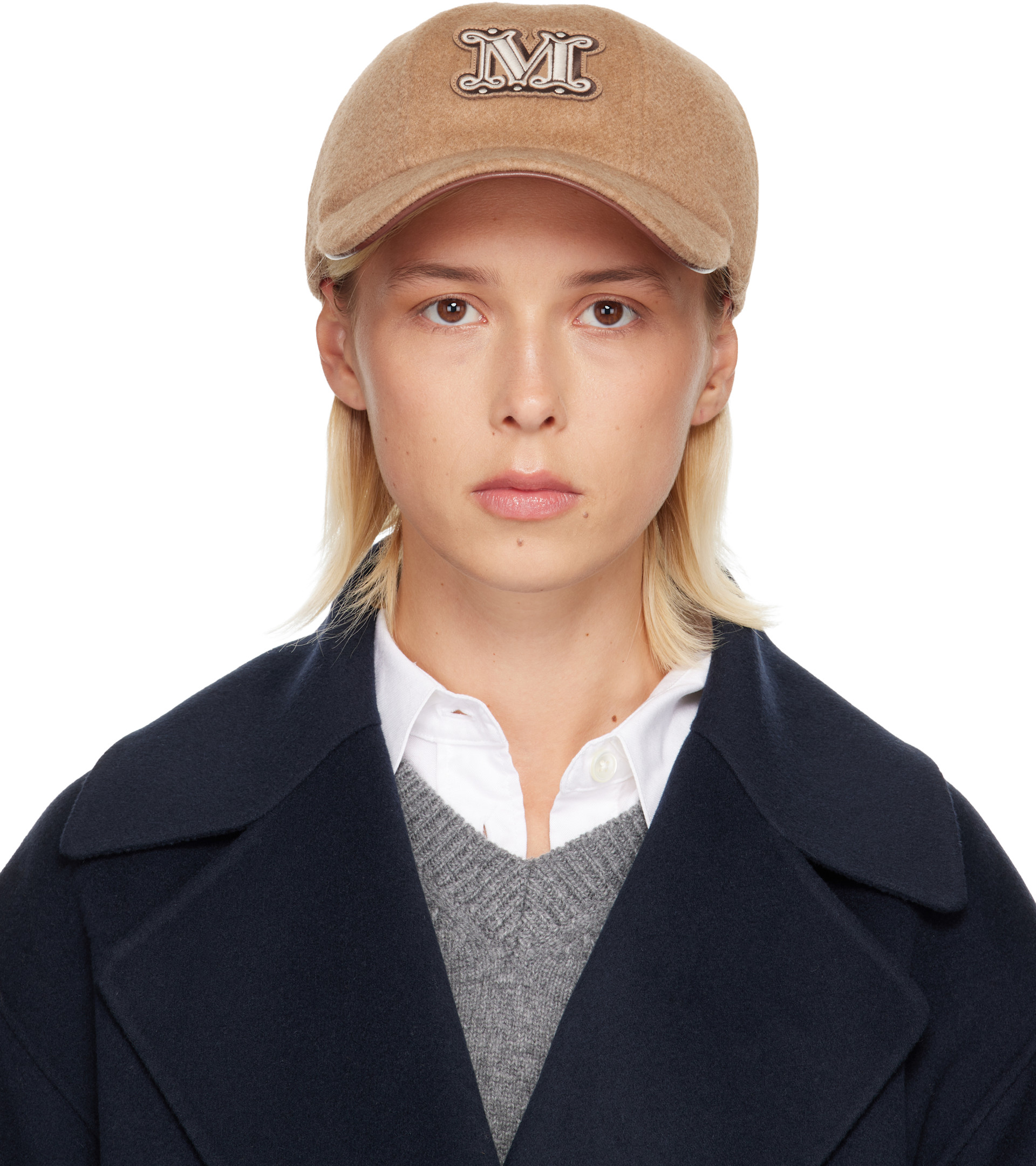 Max Mara - 탠 페도라 볼캡