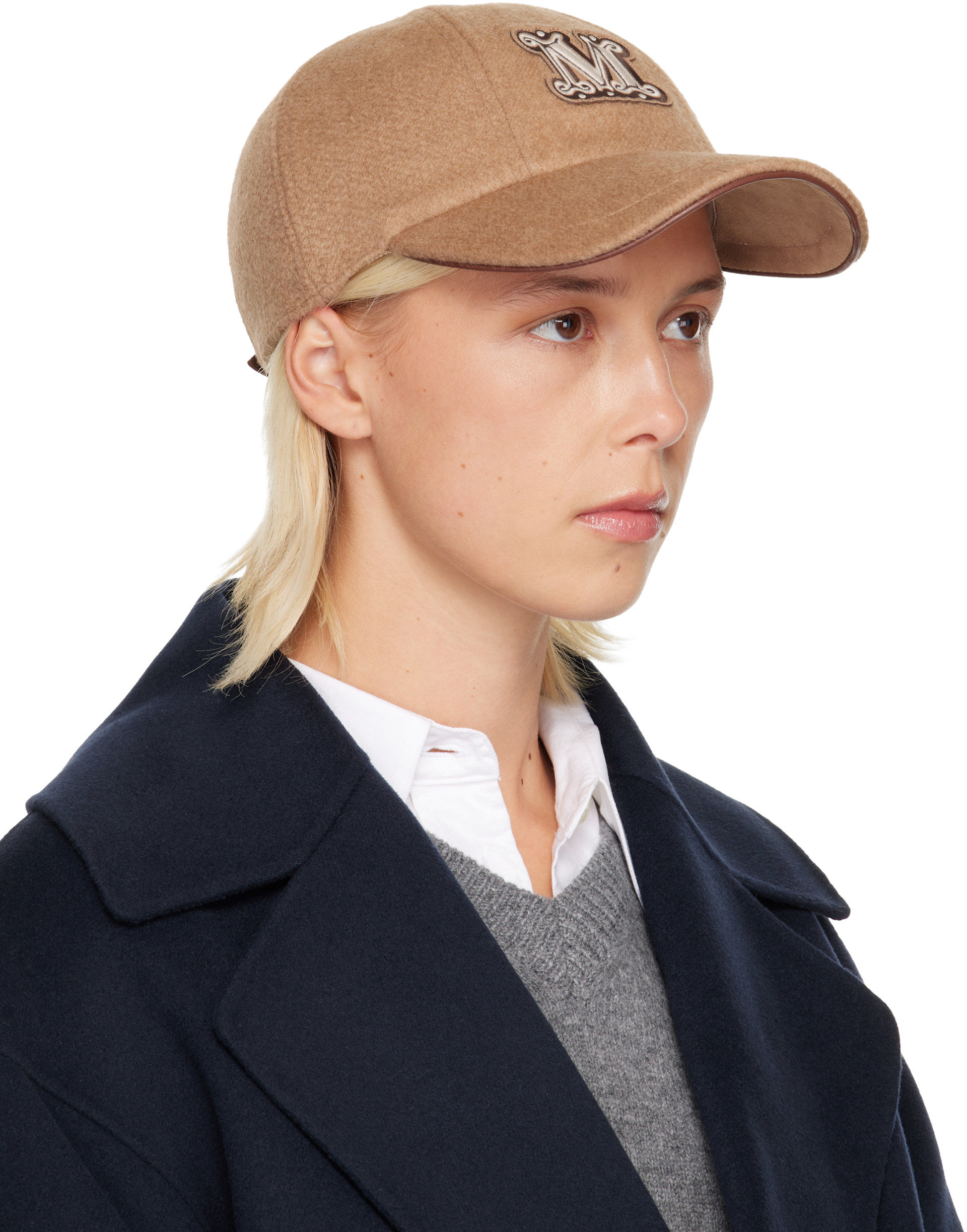 Max Mara - Casquette Fedora brun clair