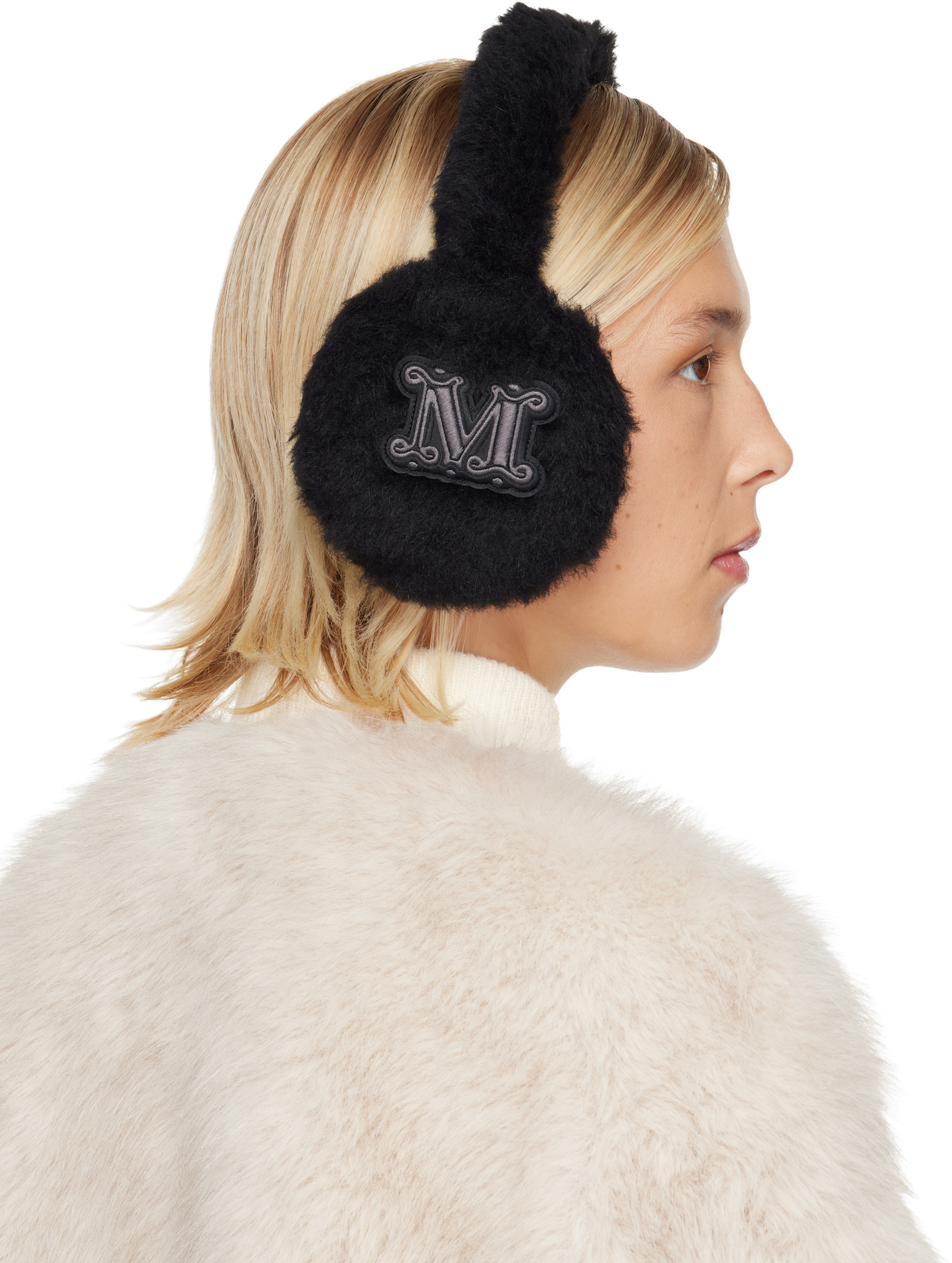 Max Mara: ブラック Muffy1 イヤーマフ | SSENSE 日本