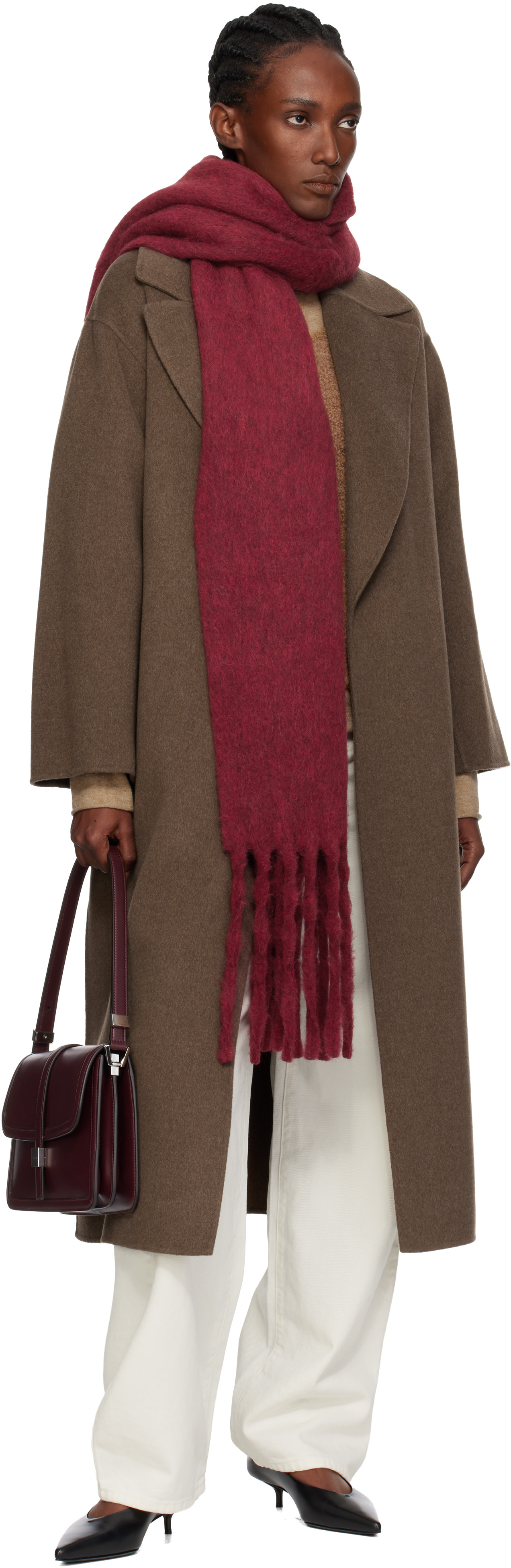 Max Mara - Écharpe Osso bourgogne