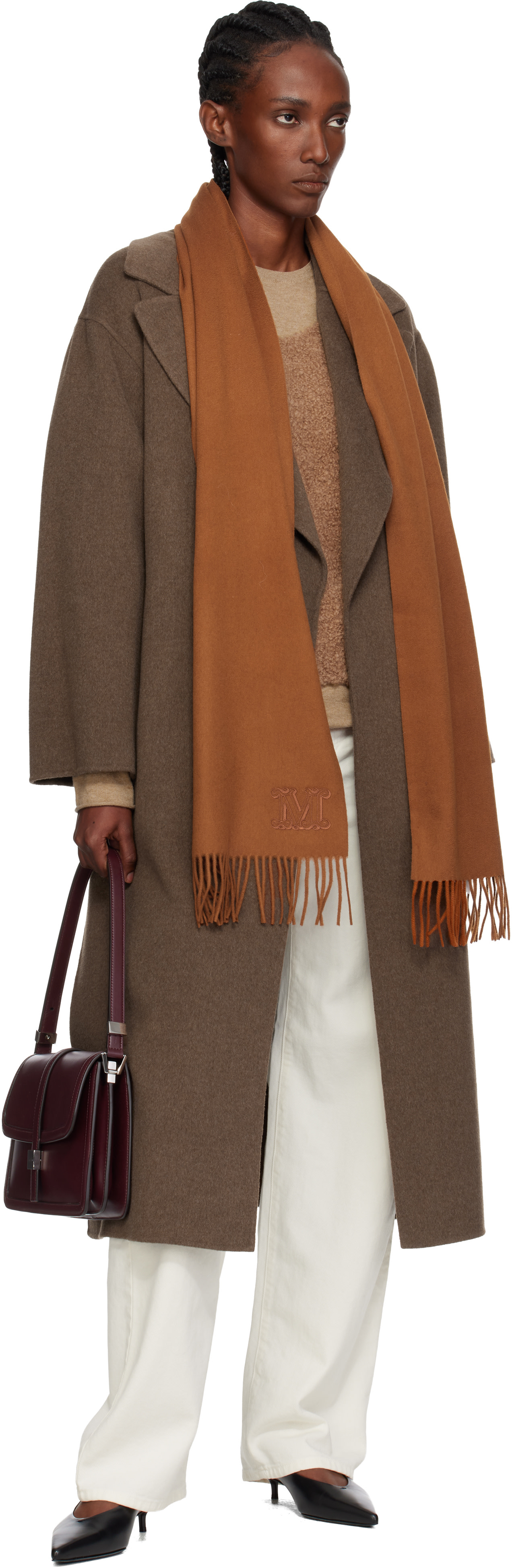 Max Mara - Écharpe Wsdalia brune
