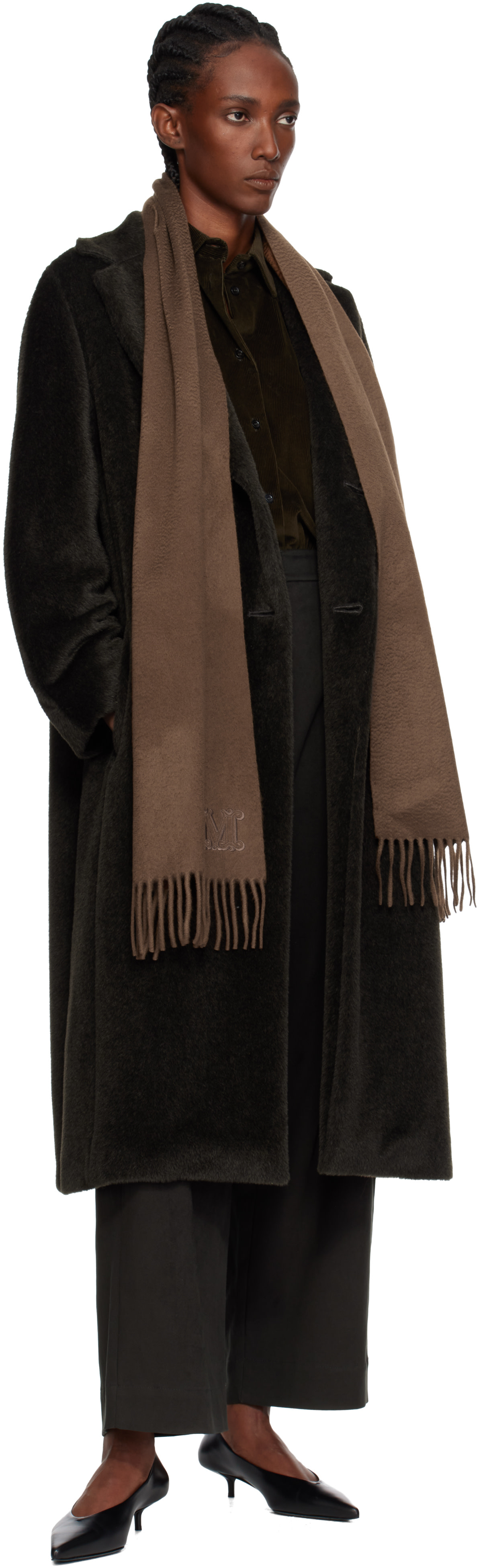 Max Mara - Écharpe Wsdalia brune