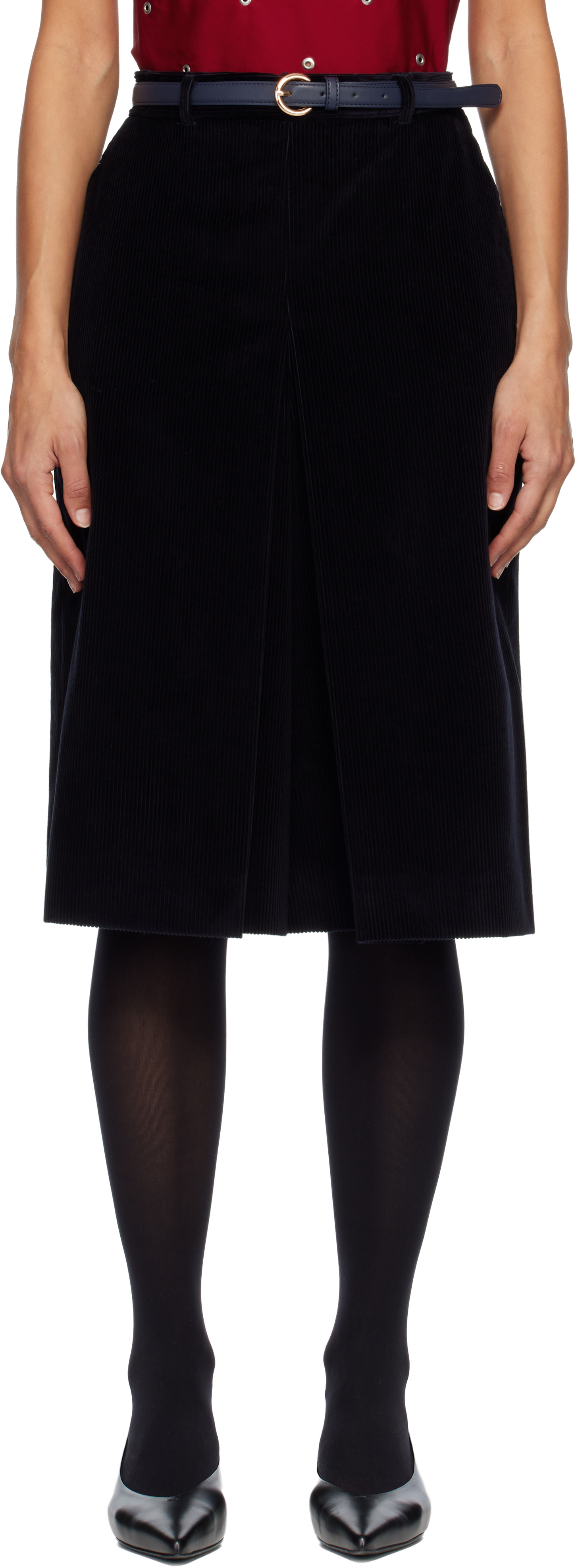 Max Mara - Short Fragore bleu marine - Studio