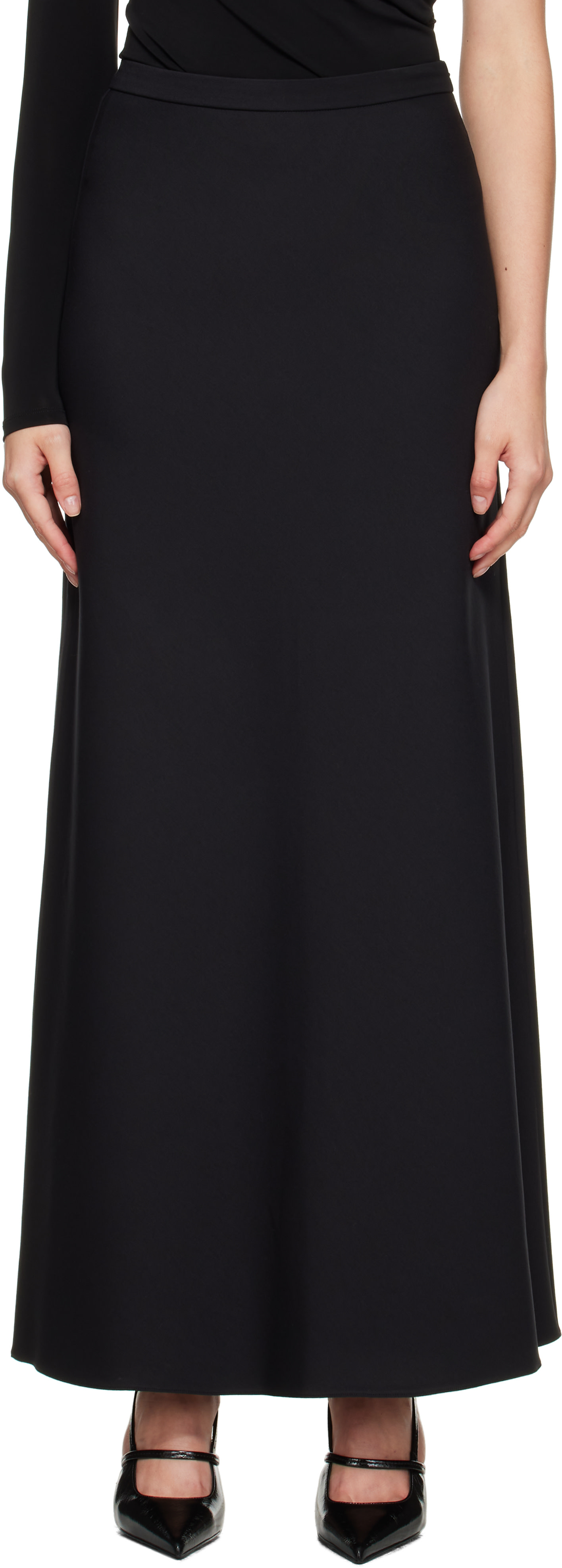 Max Mara - Jupe longue Vernice noire