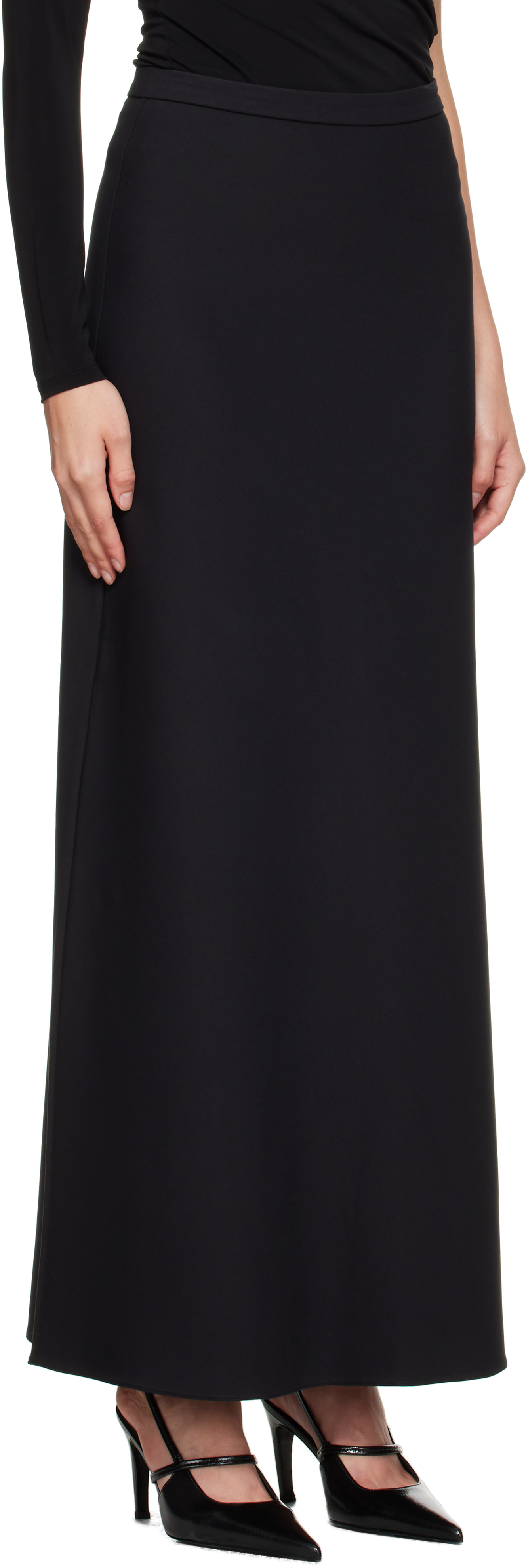 Max Mara - Jupe longue Vernice noire