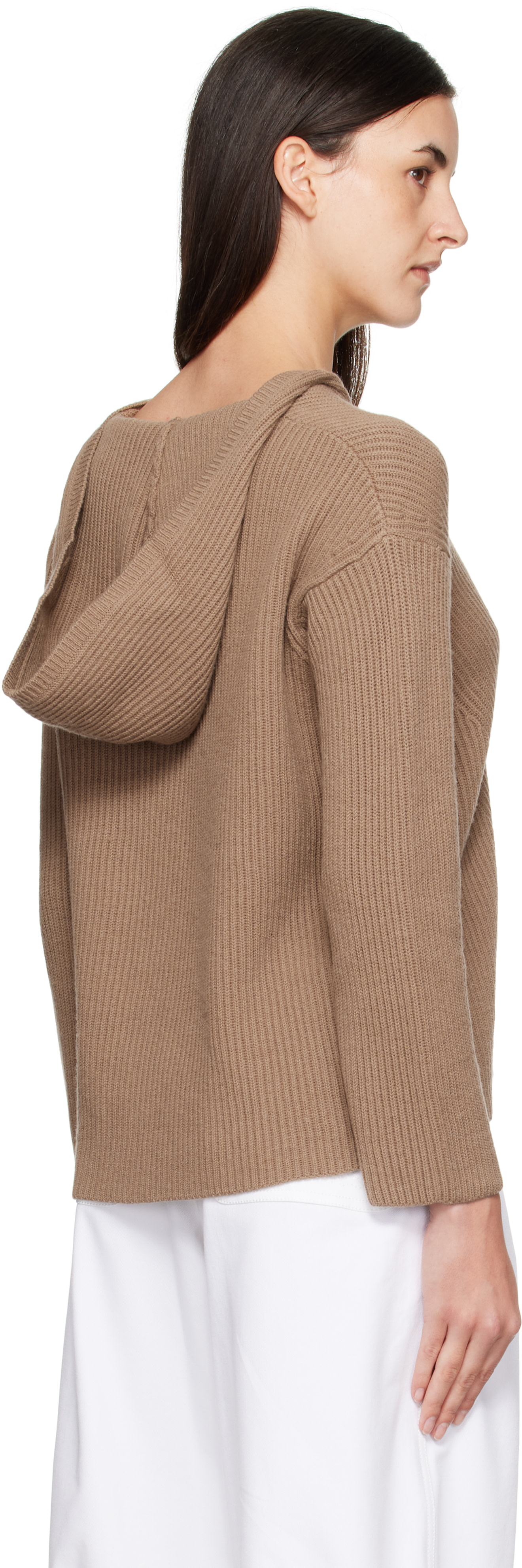 Max Mara - Pull à capuche Falcone beige