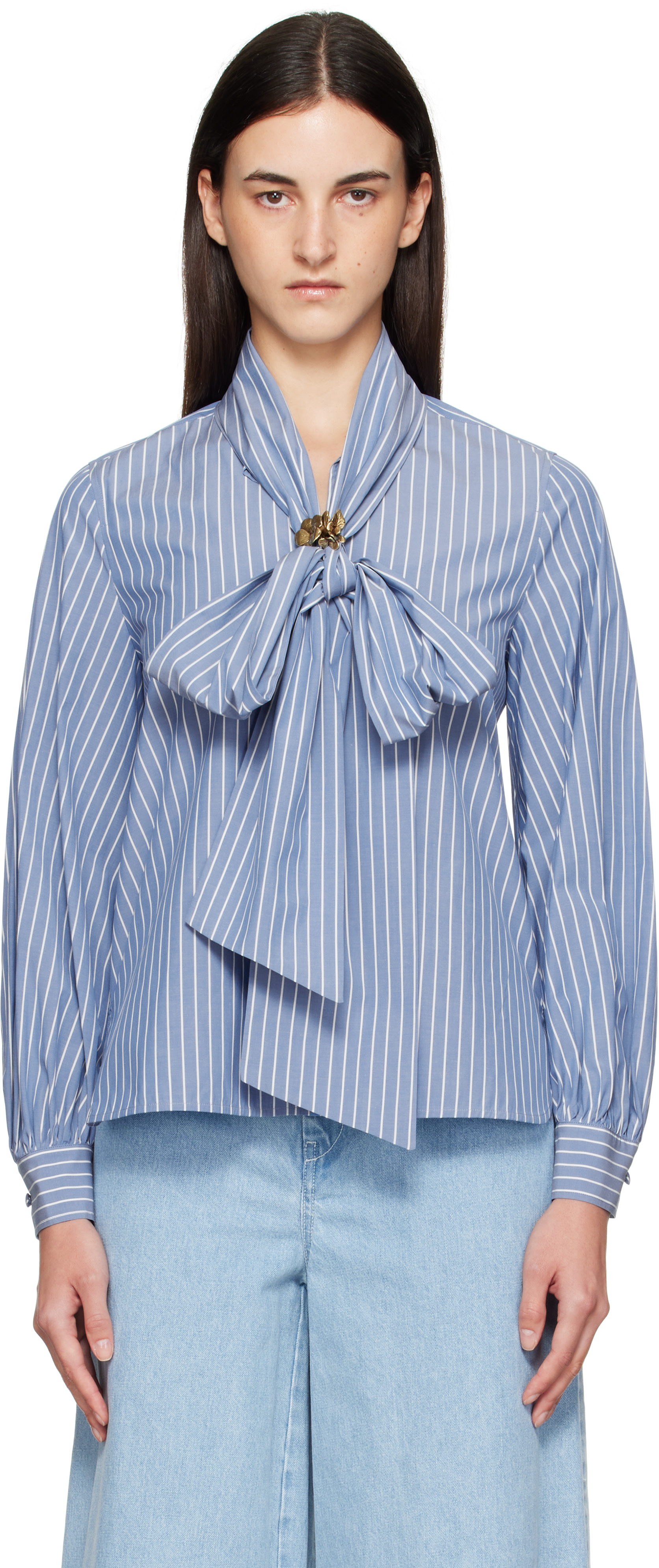 Max Mara - Chemise Disco bleue
