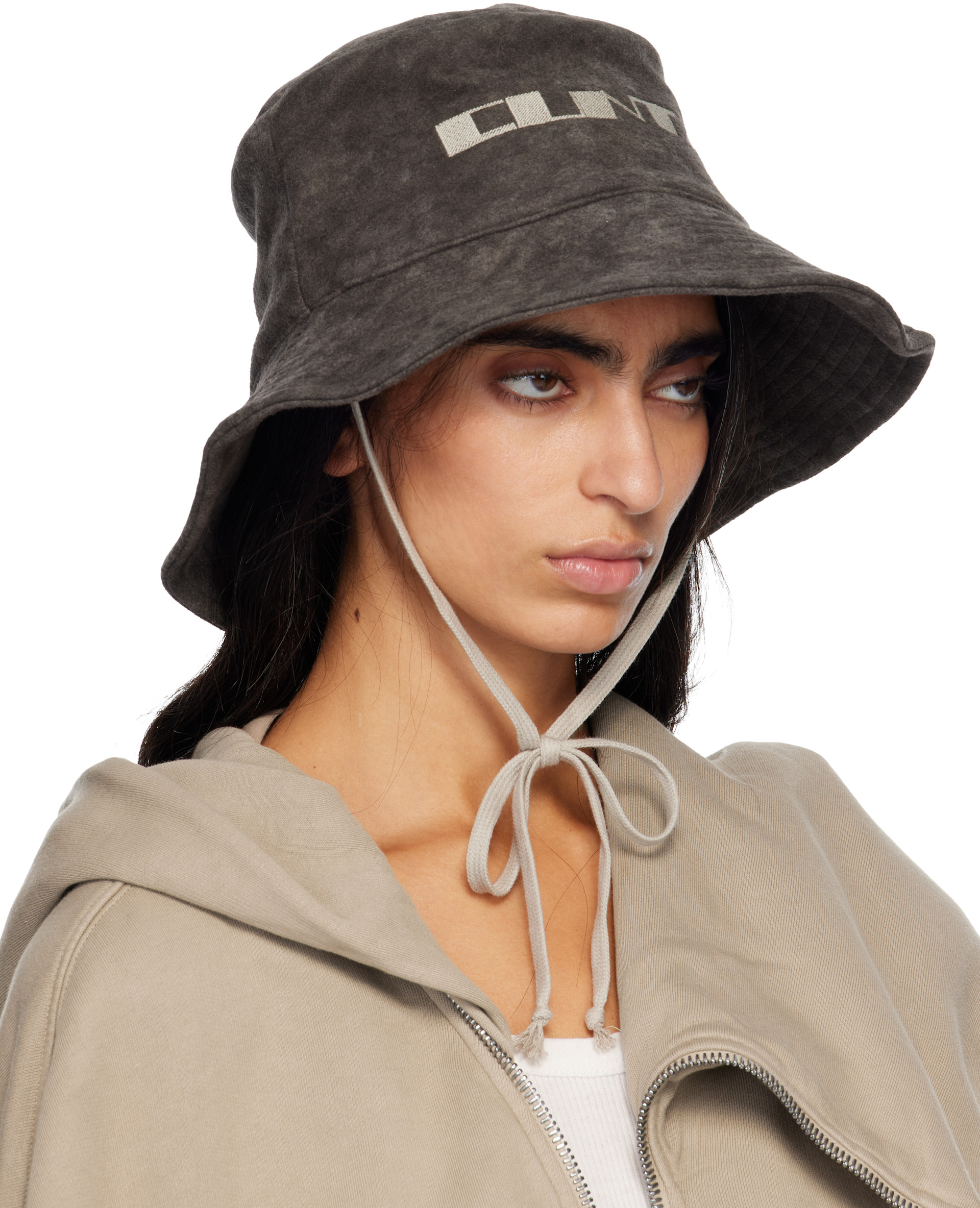 Rick Owens DRKSHDW: Gray Concordians Gilligan Bucket Hat | SSENSE