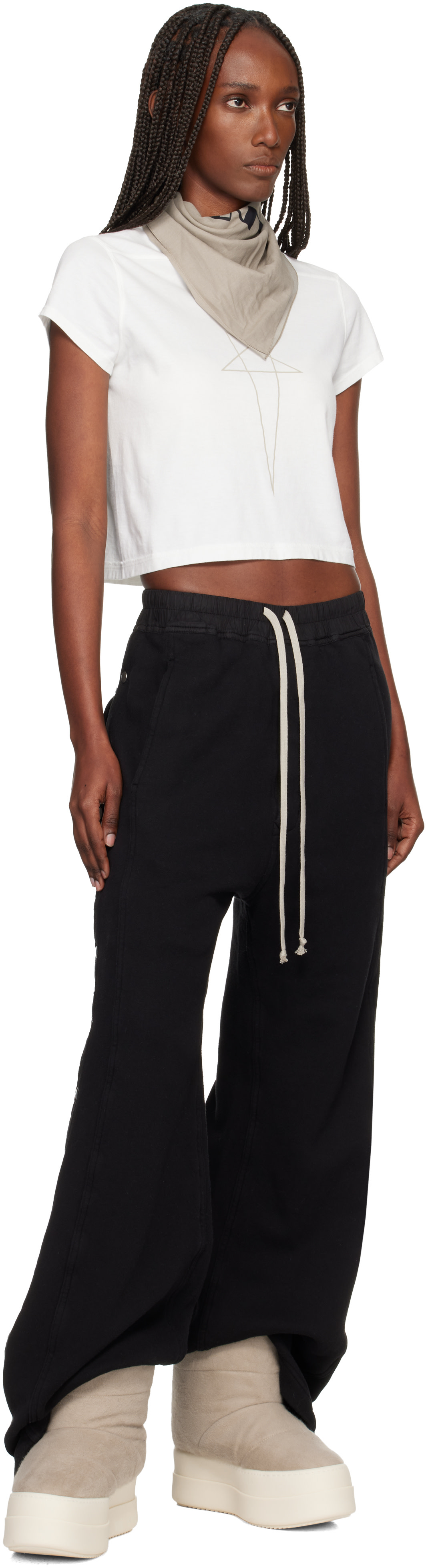 Rick Owens DRKSHDW: Taupe Concordians Cotton Bandana | SSENSE
