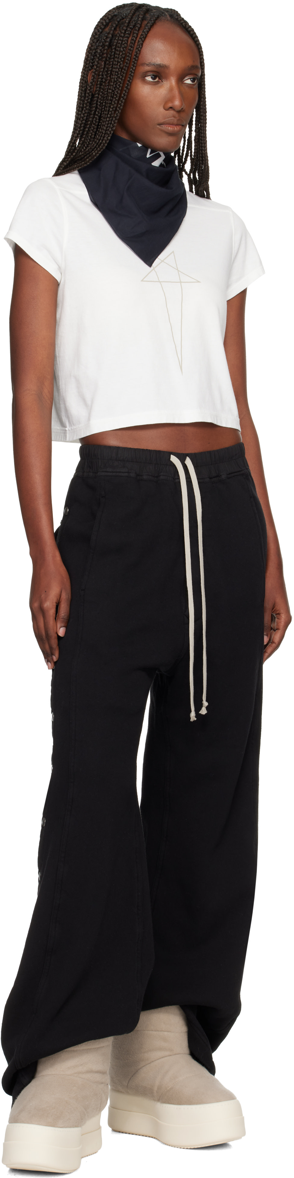 Rick Owens DRKSHDW: Black Concordians Cotton Bandana | SSENSE