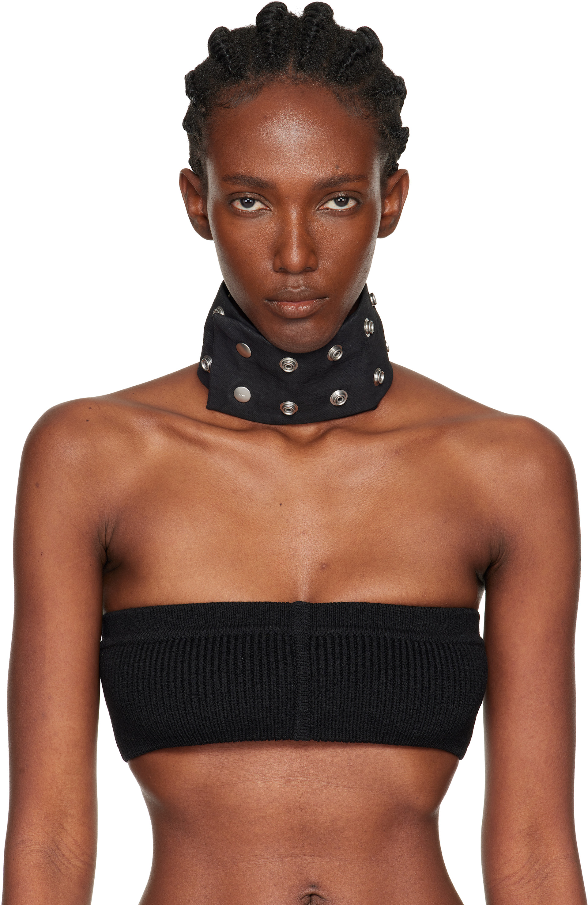Rick Owens DRKSHDW: Concordians Strobe Neck Band Choker | SSENSE Italy