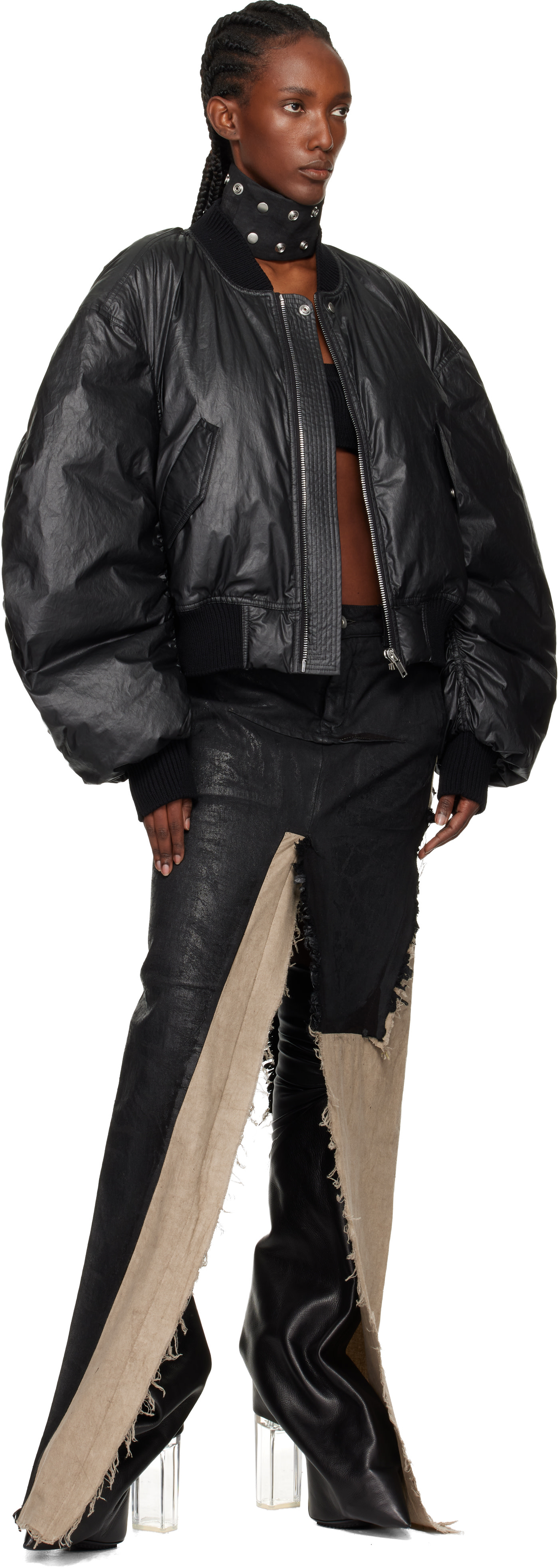 Rick Owens DRKSHDW: Concordians Strobe Neck Band Choker | SSENSE