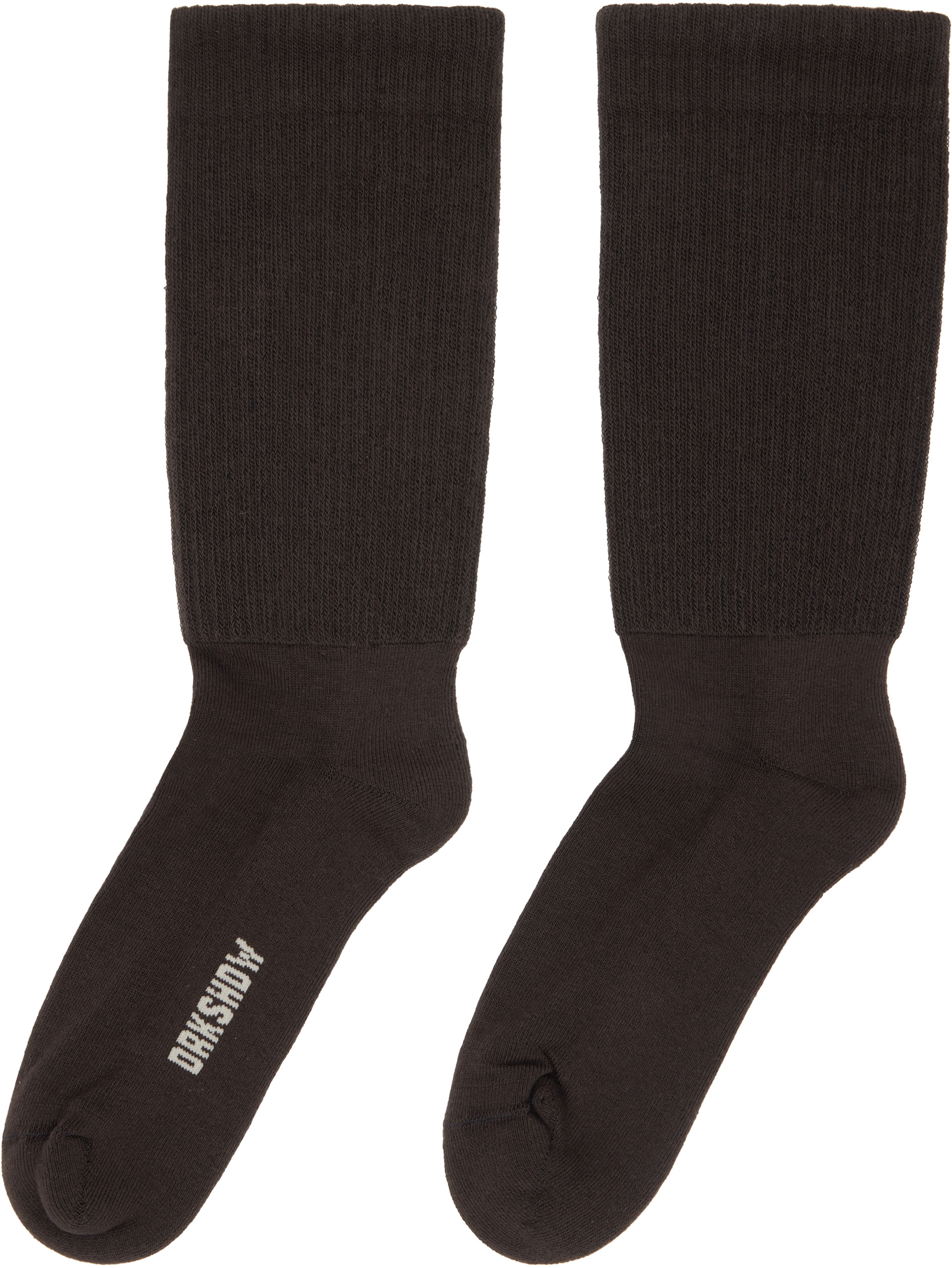 Rick Owens DRKSHDW: Gray Concordians Knee High Socks | SSENSE