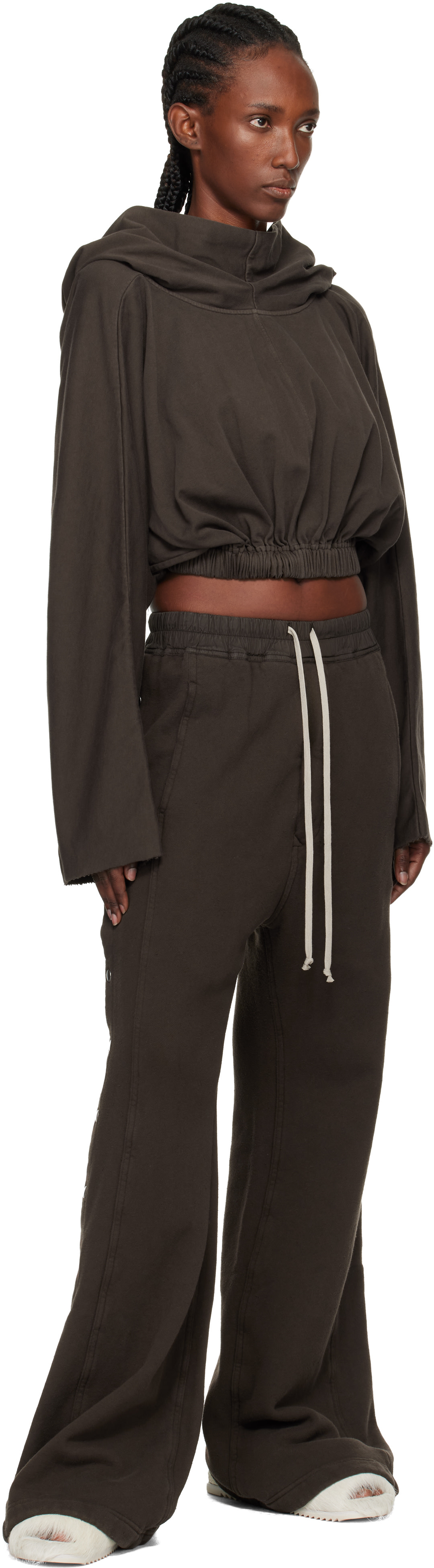 Rick Owens DRKSHDW: Gray Concordians Pusher Sweatpants | SSENSE