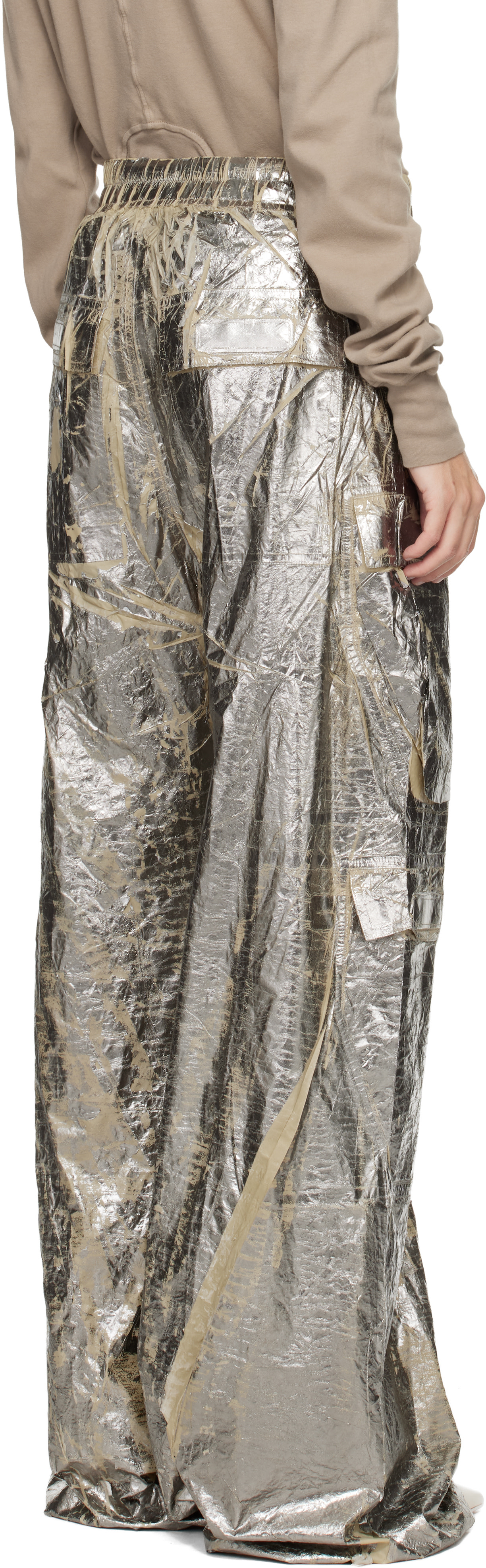 Rick Owens DRKSHDW: Silver Concordians Double Jumbo Belas Cargo