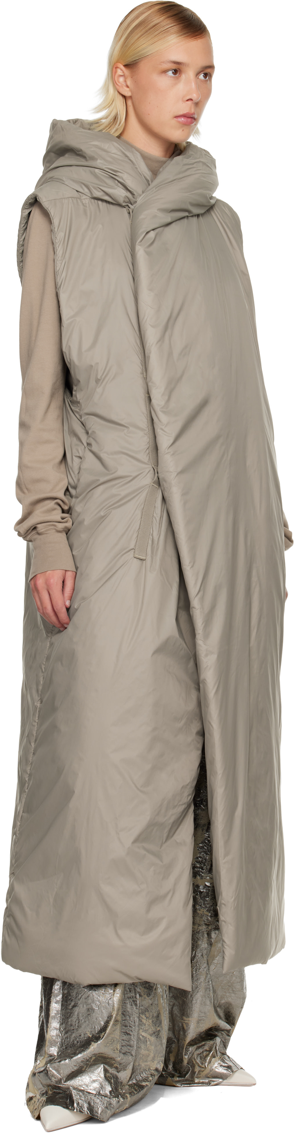 RICK OWENS シルバー Concordians Teardrop Rick Owens DRKSHDW: Silver Concordians Double Jumbo Belas Cargo