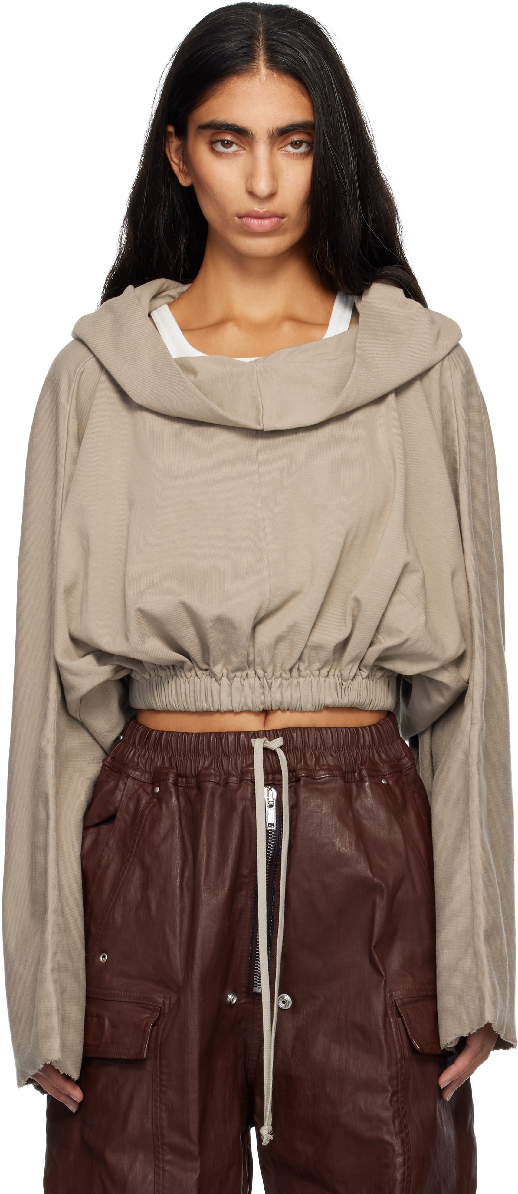 Rick Owens DRKSHDW: トープ Concordians クロップド チュニック